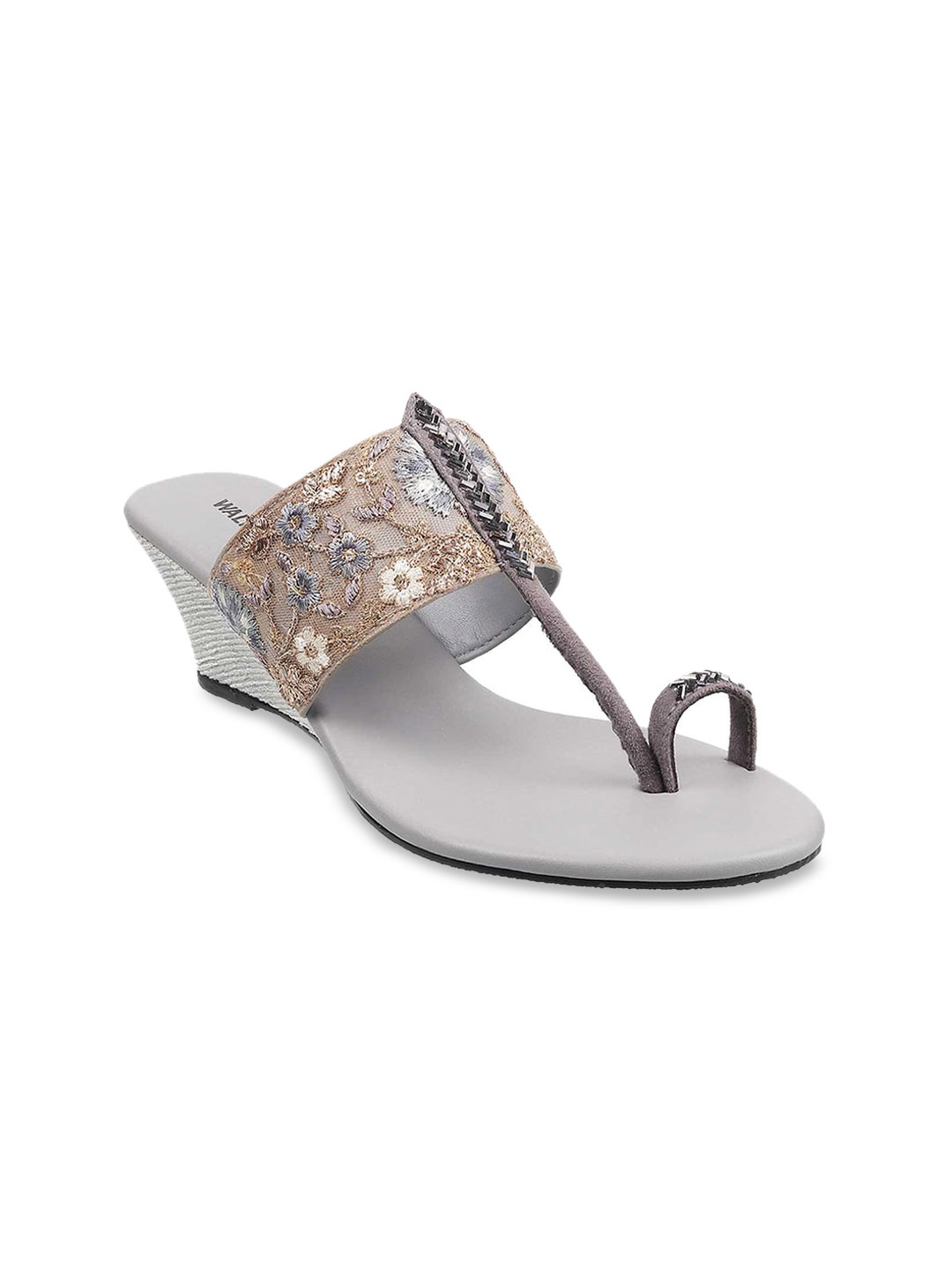 

WALKWAY by Metro Grey Embellished Wedge Sandals