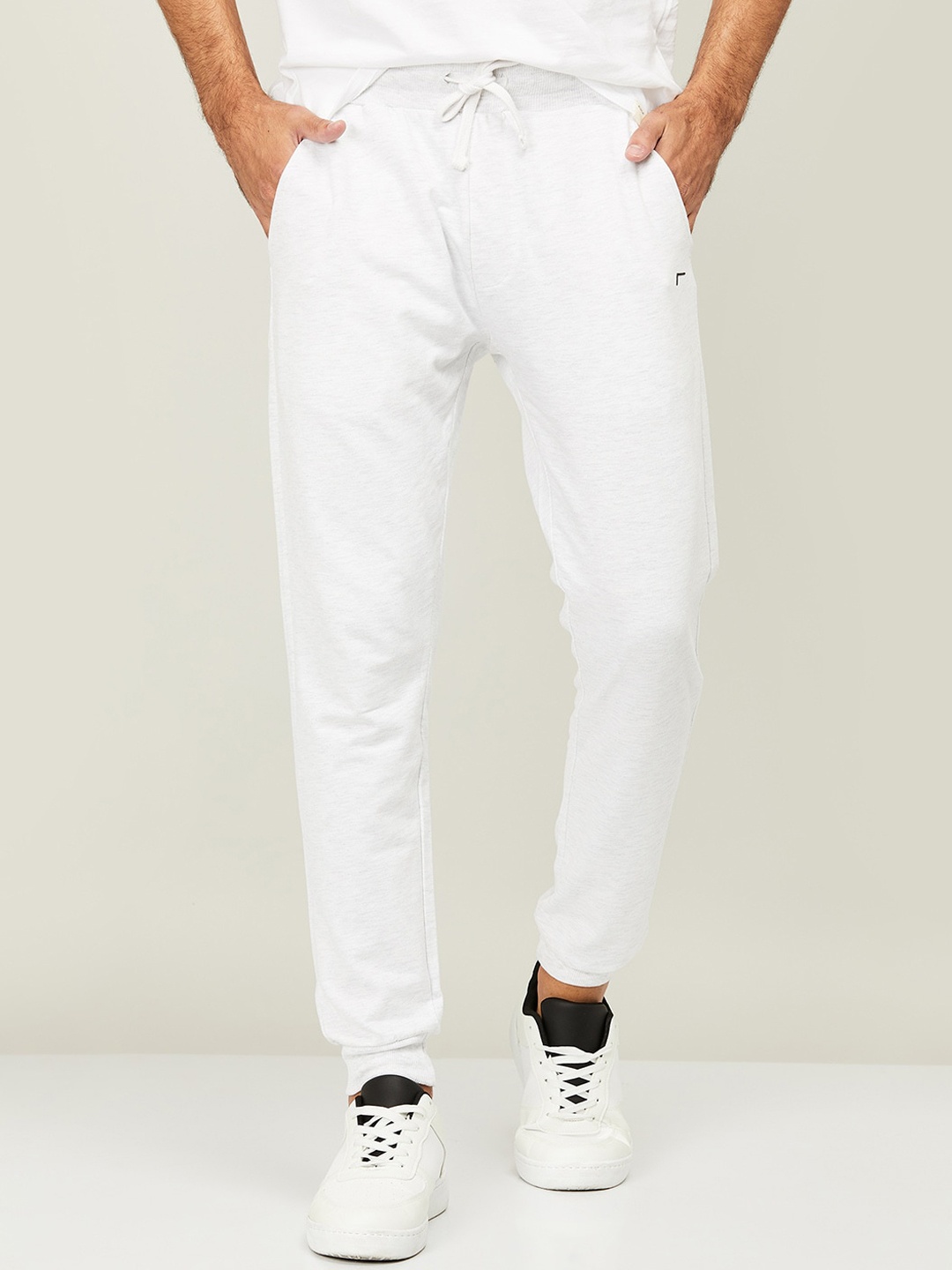 

Fame Forever by Lifestyle Off-White Cotton Track Pants