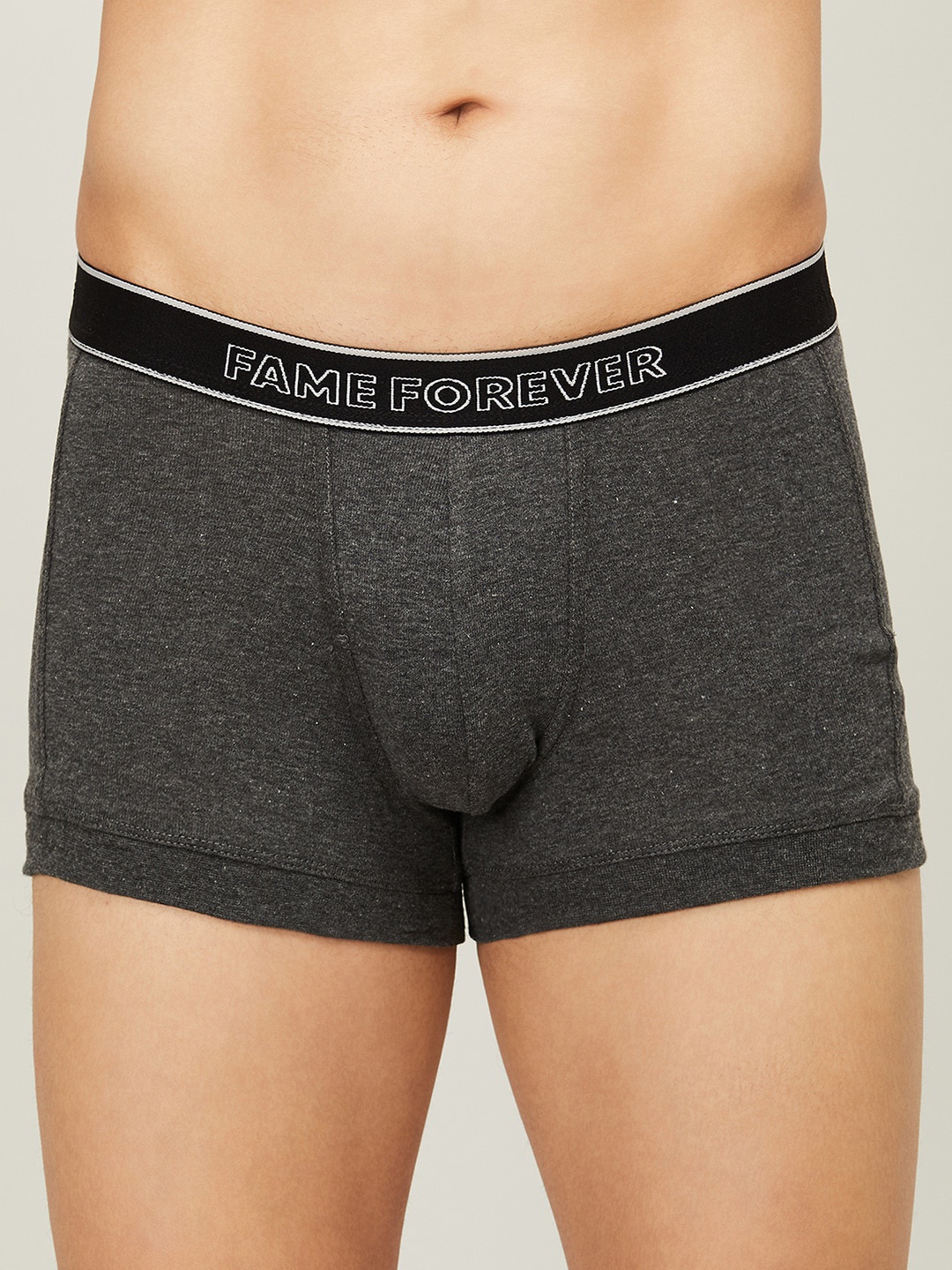 

Fame Forever by Lifestyle Men Charcoal Grey Solid Cotton Trunk 1000011085780
