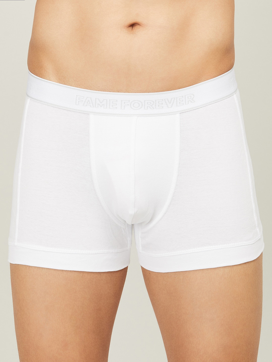 

Fame Forever by Lifestyle Men White Solid Cotton Trunk 1000011085780-WHITE
