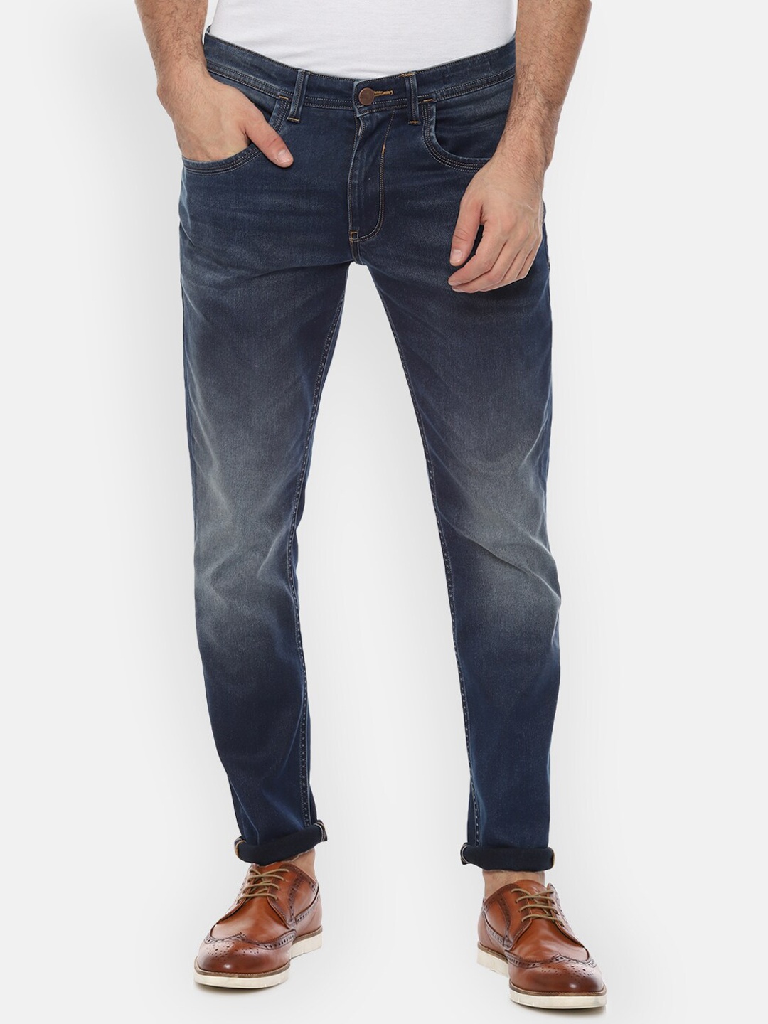 

Van Heusen Sport Men Navy Blue Skinny Fit Heavy Fade Jeans