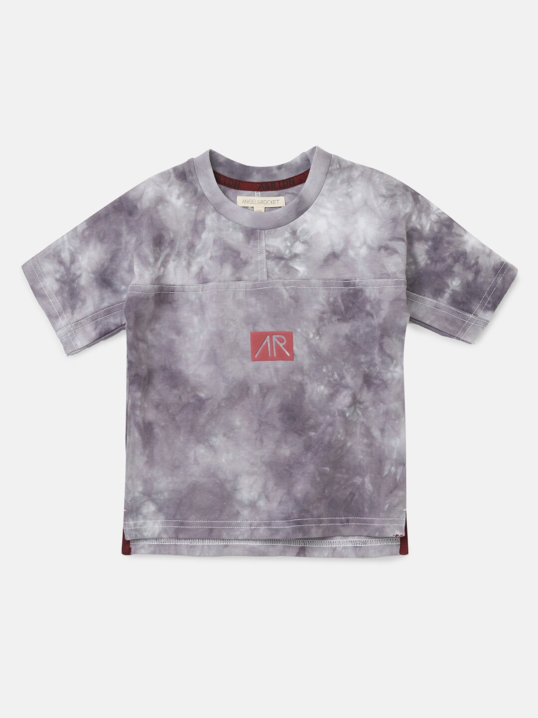 

Angel & Rocket Boys Grey Typography Dyed T-shirt
