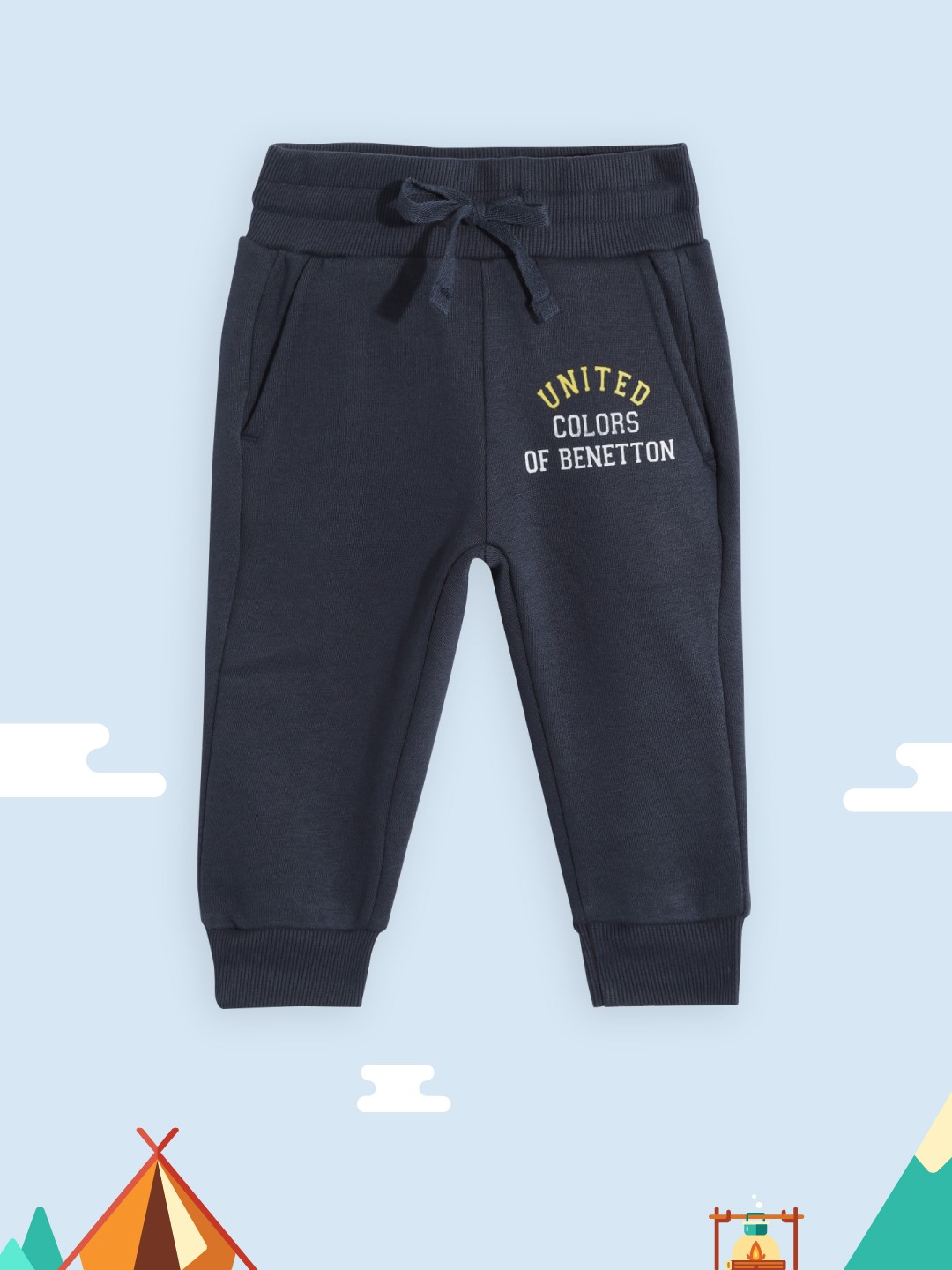

United Colors of Benetton Boys Navy Blue Solid Joggers