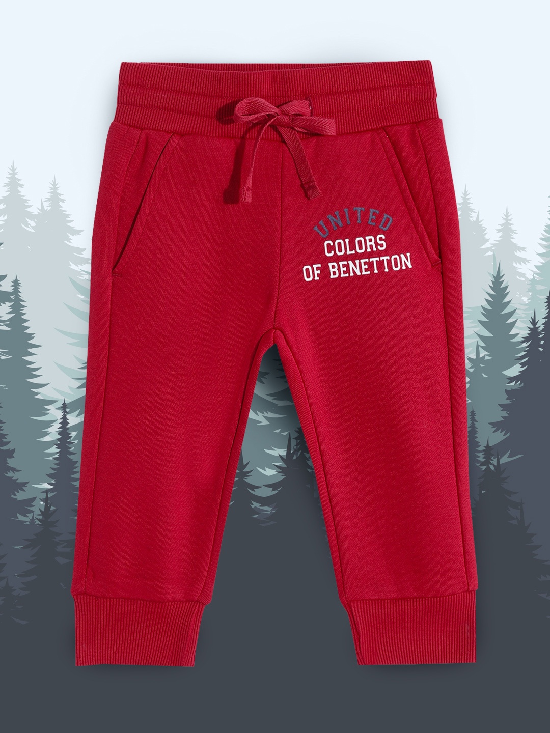 

United Colors of Benetton Boys Red Solid Joggers