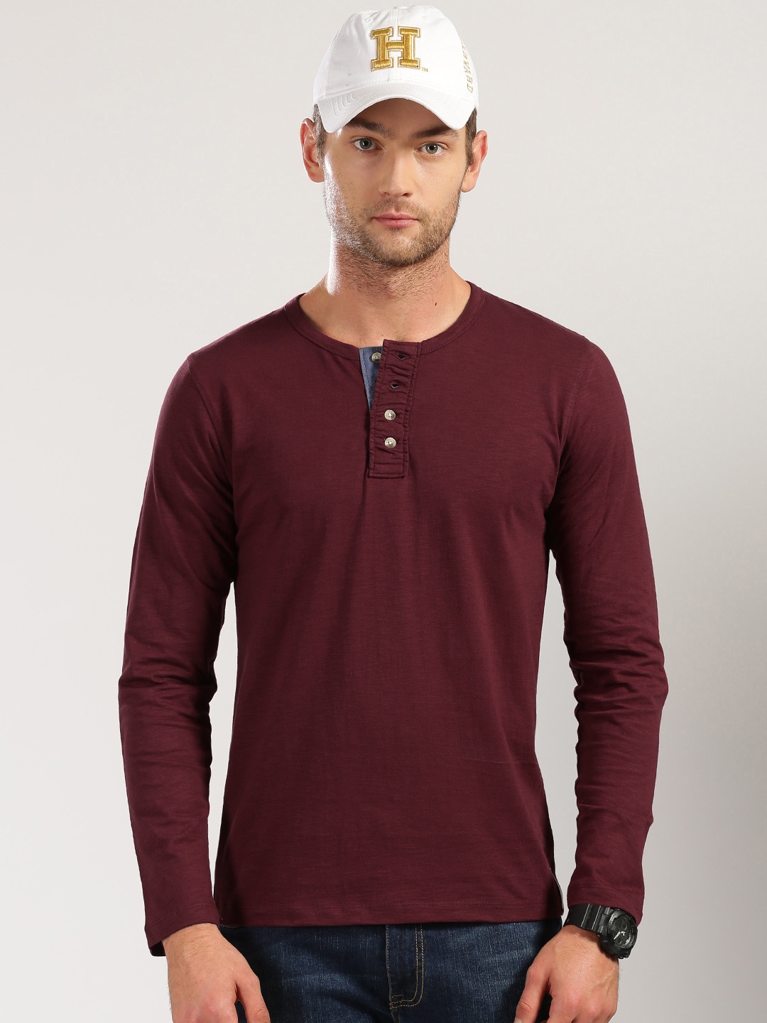

Harvard Maroon Henley T-shirt