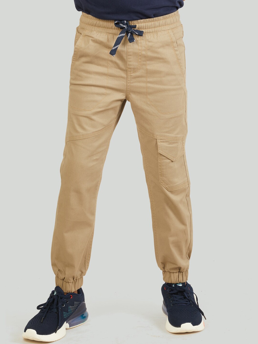 

Zalio Boys Beige Joggers Trousers