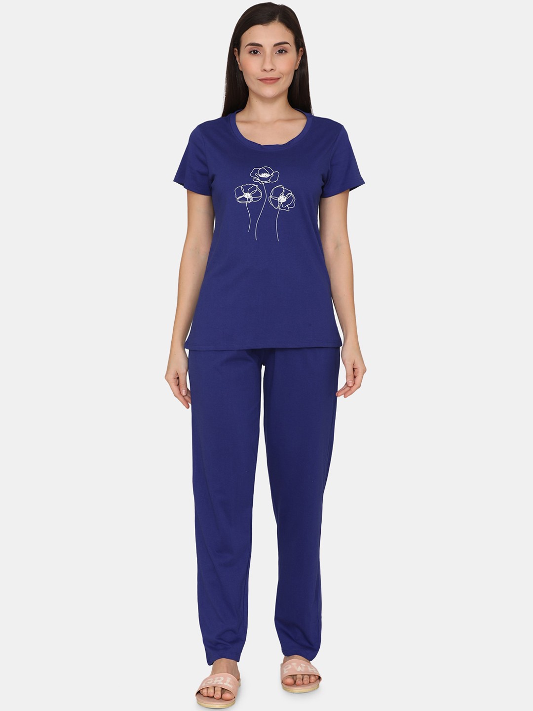 

Coucou by Zivame Women Blue & White Night suit