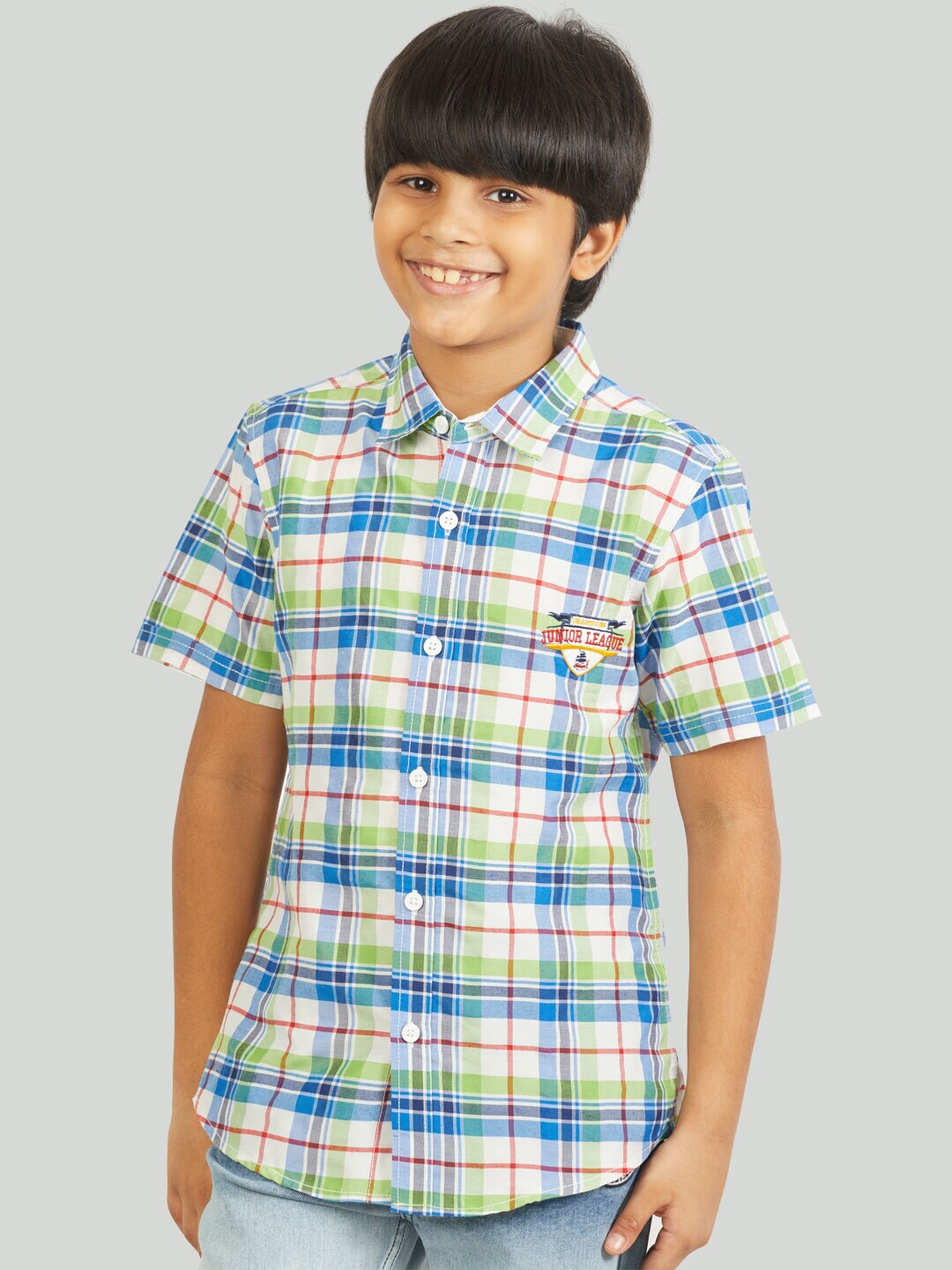 

Zalio Boys Multicoloured Comfort Tartan Checks Checked Casual Shirt, Multi