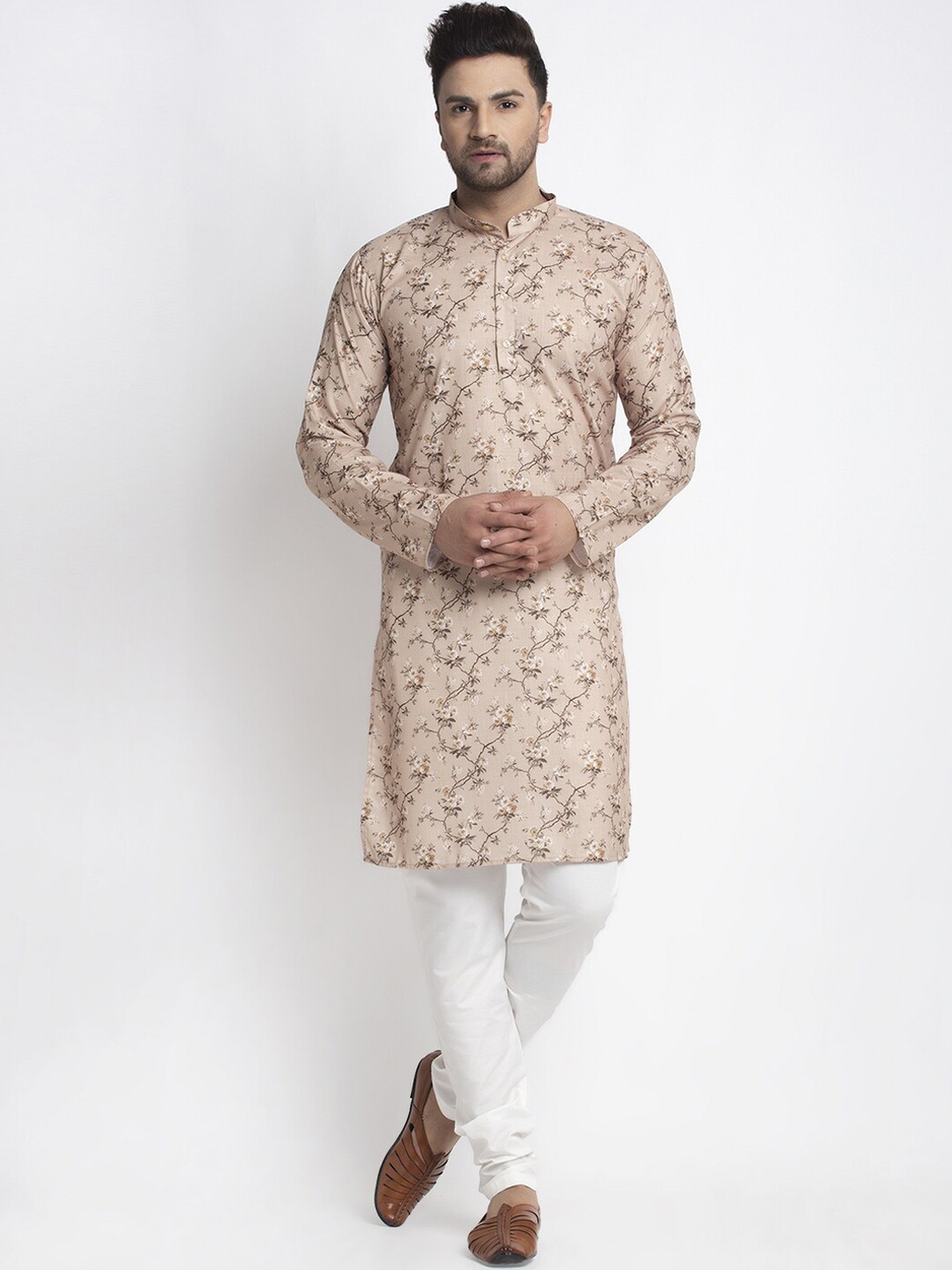 

Kaifoo Men Multicoloured Floral Thread Work Kurta, Multi