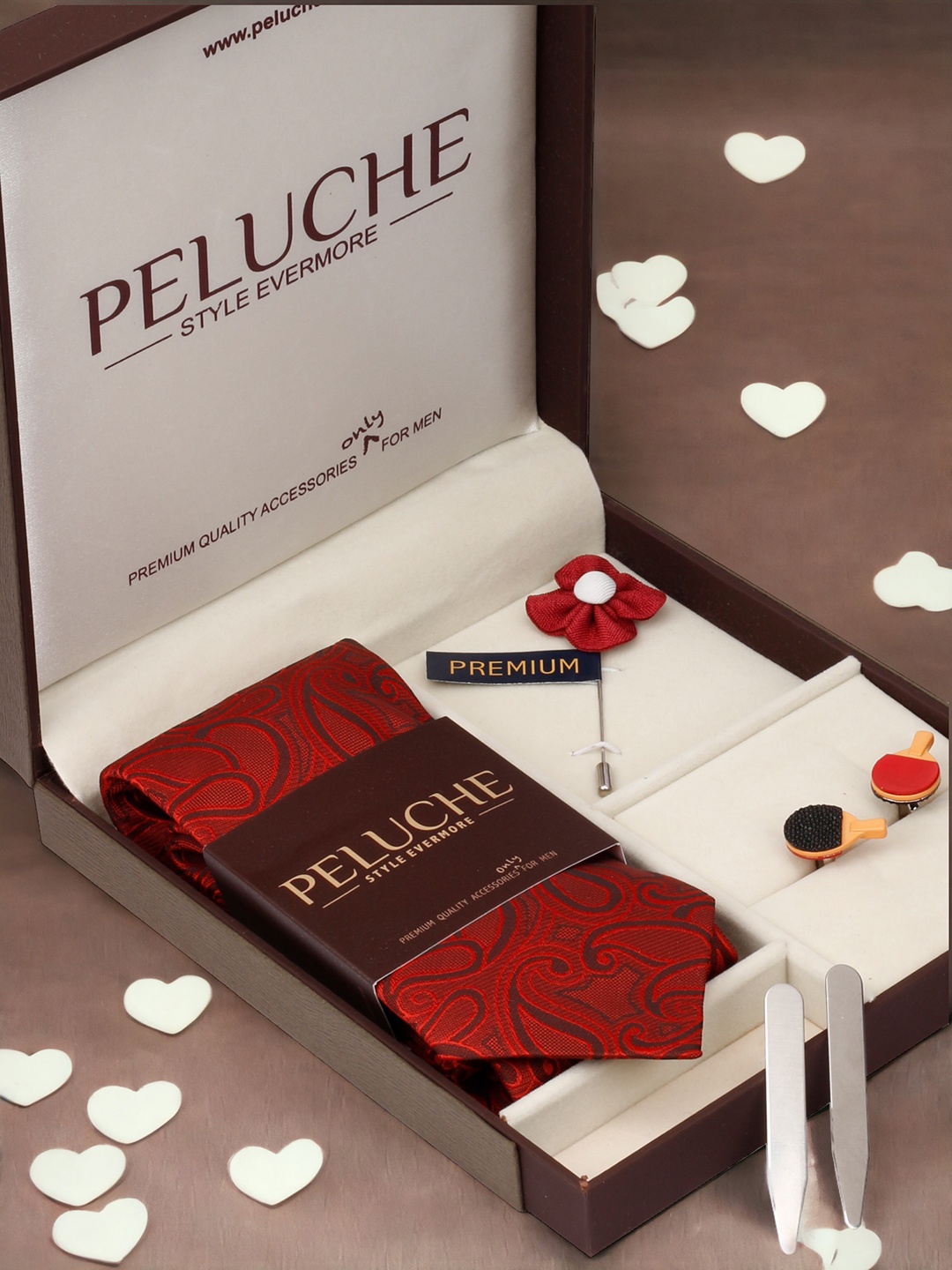 

PELUCHE Unisex Red Accessory Gift Set