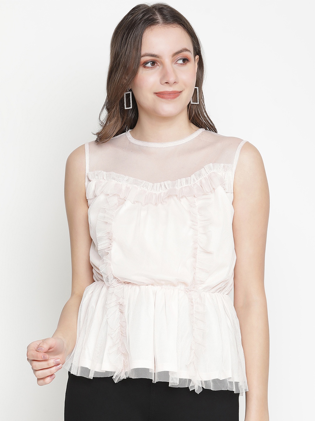 

Oxolloxo Off White Ruffles Top