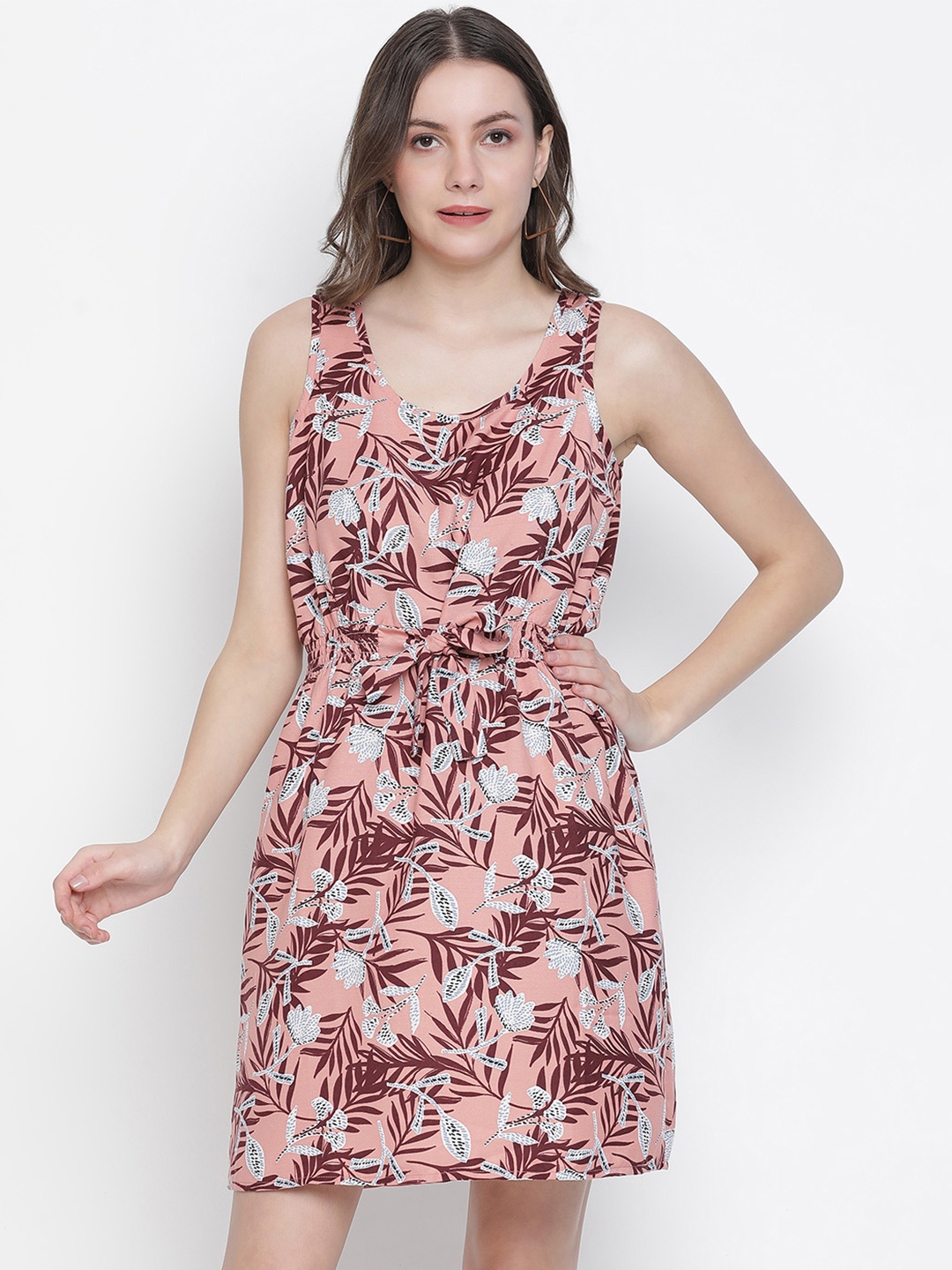 

Oxolloxo Multicoloured Floral Crepe A-Line Dress, Multi