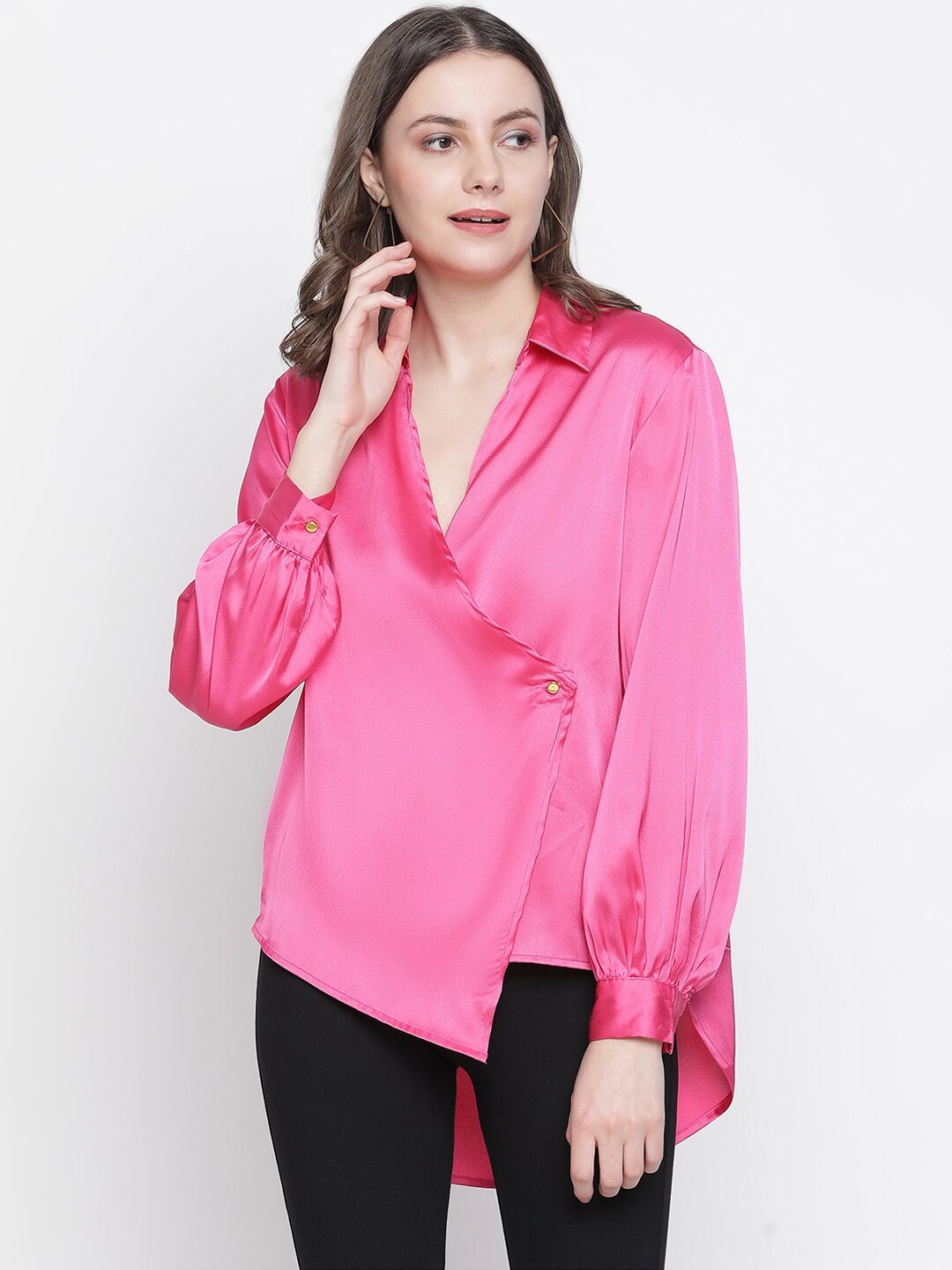 

Oxolloxo Pink Layered Wrap Top