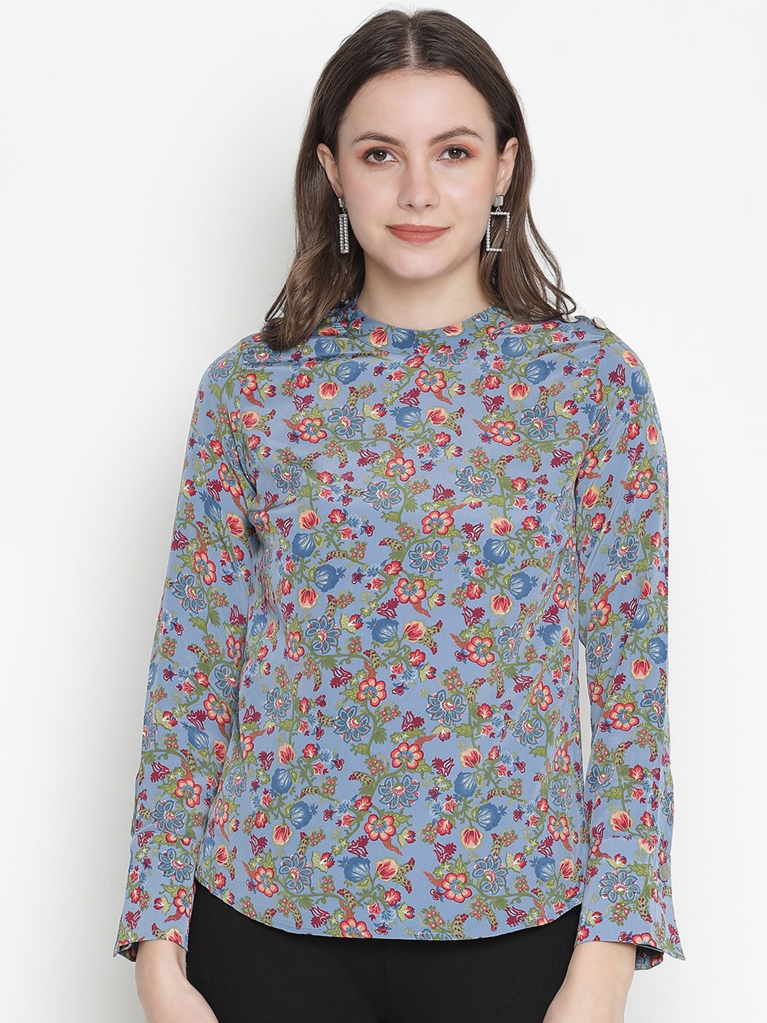 

Oxolloxo Blue Floral Print Top