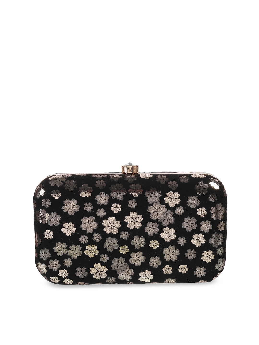 

WALKWAY by Metro Women Black Woven Design Box Clutch