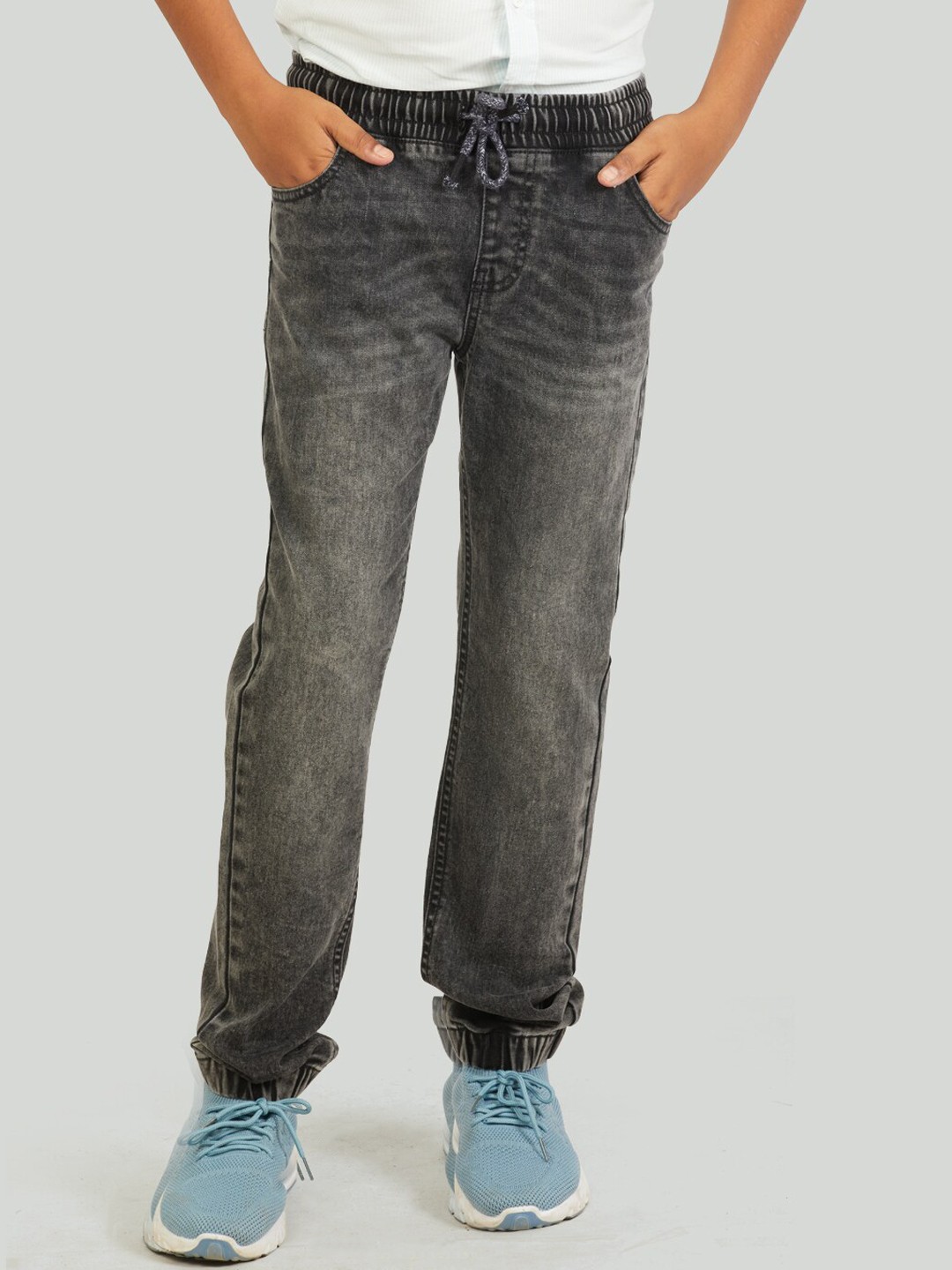 

Zalio Boys Black Heavy Fade Jeans