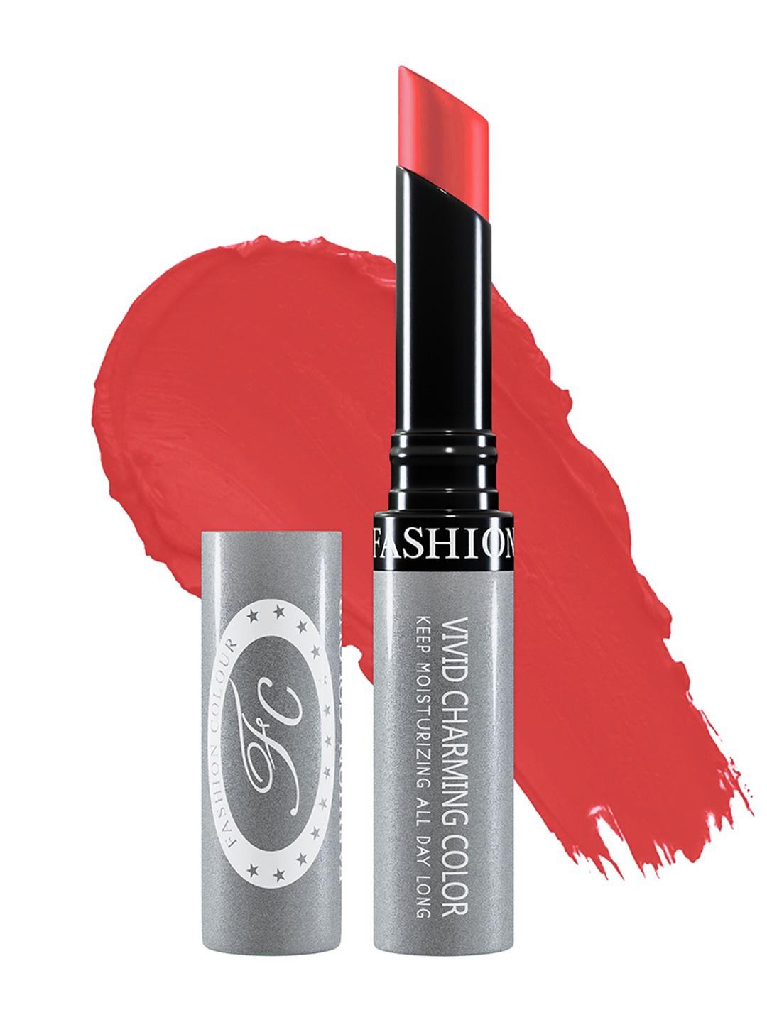 

Fashion Colour Kiss Lip Vivid Charming Color No Transfer Lipstick - Coral 81, Pink