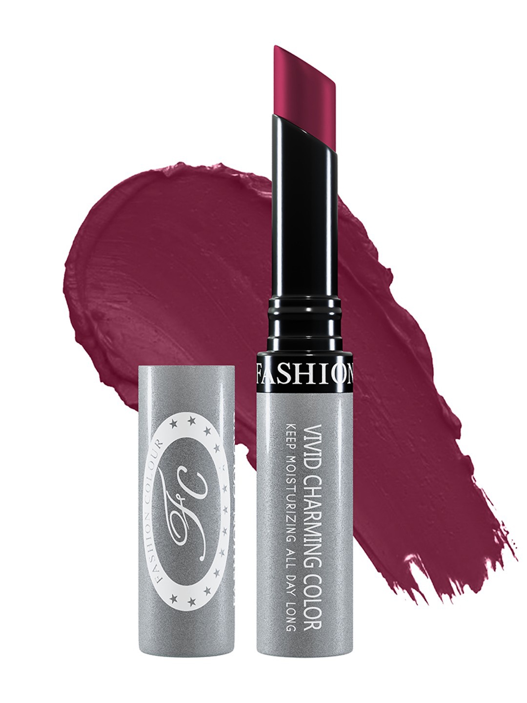 

Fashion Colour Kiss Lip No-Transfer Waterproof Lipstick 2.6 g - Violet Jam 49, Magenta