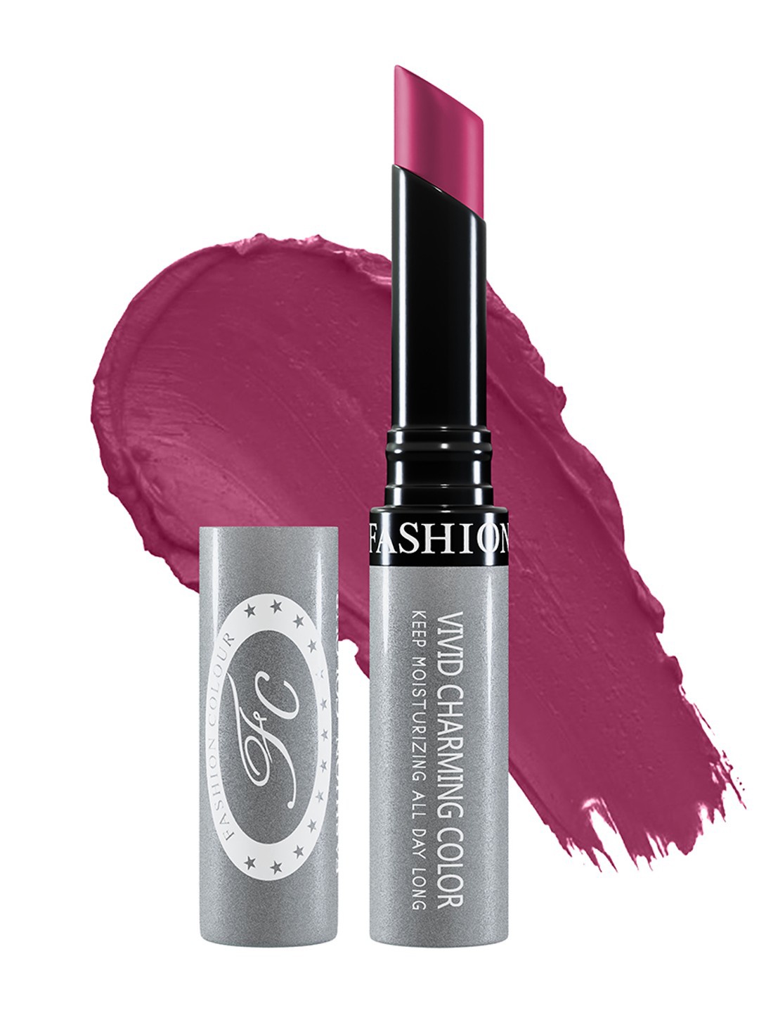 

Fashion Colour Kiss Lip Vivid Charming Color No Transfer Lipstick - Rose Carmine 34, Magenta