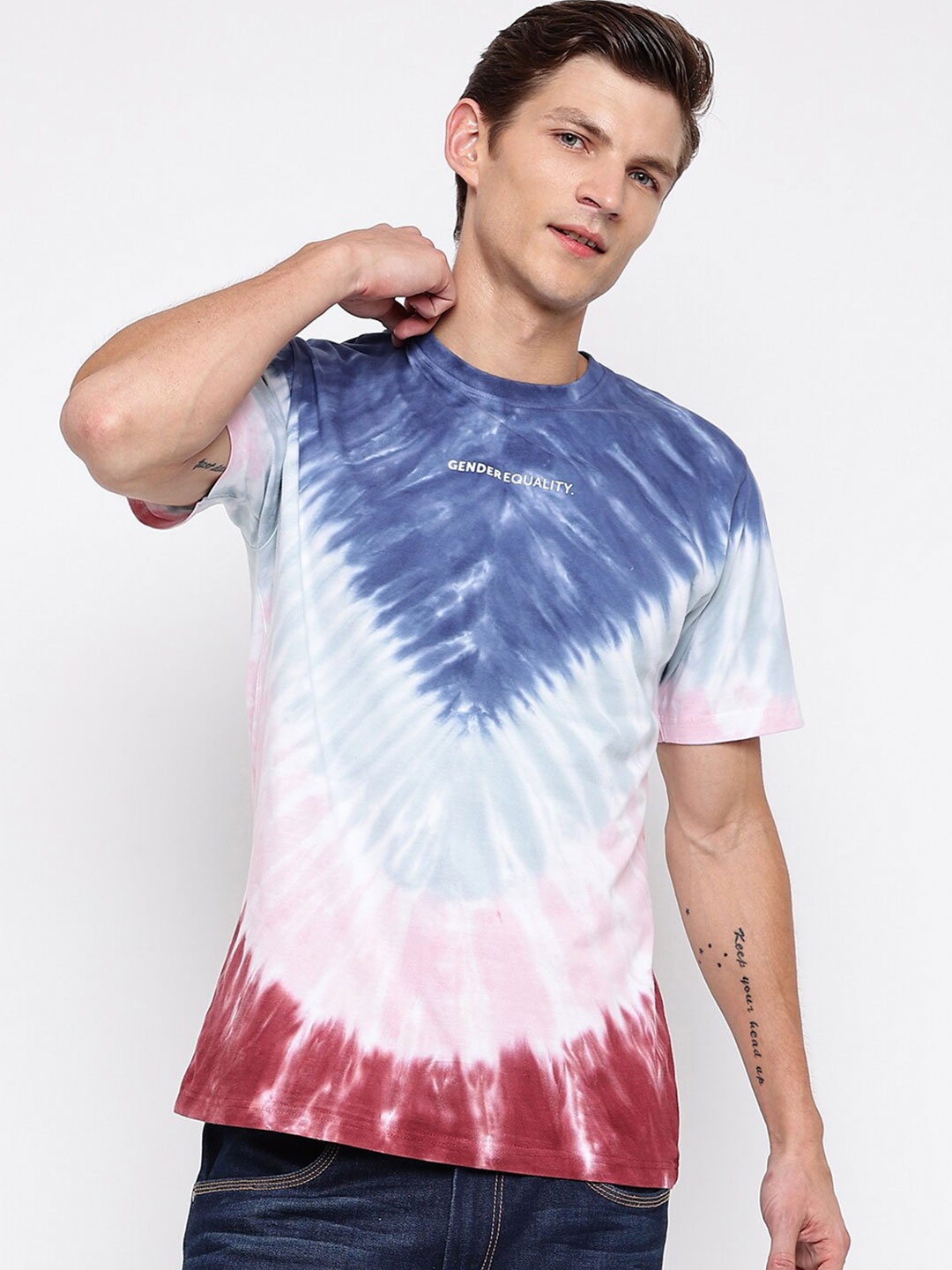 

Belliskey Men Multicoloured Tie and Dye Dyed T-shirt, Multi