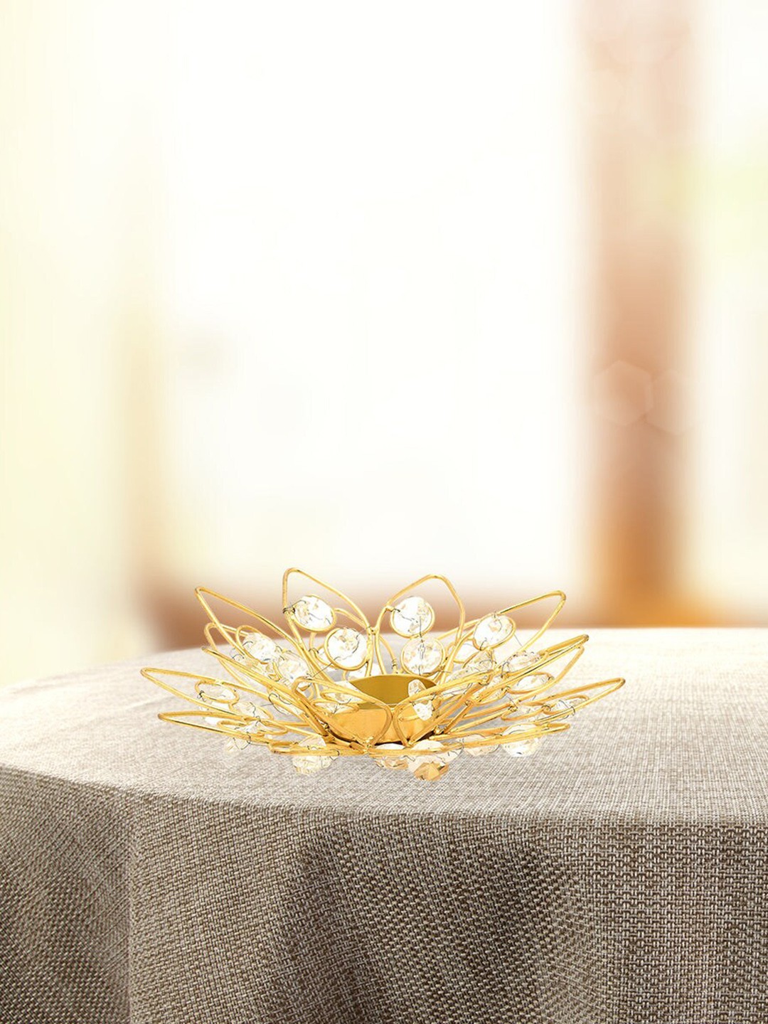 

Athome by Nilkamal Gold-Coloured Votive Tulip Candle Holder