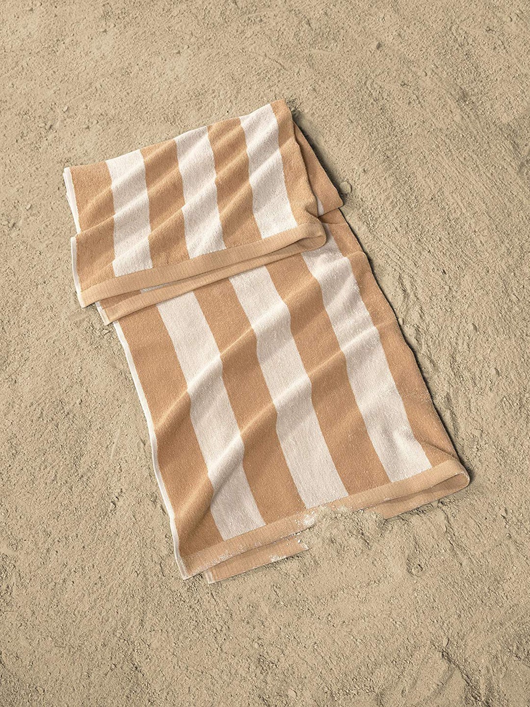 

Lushomes Beige & White Cabana Cotton Stripe Pool Towel