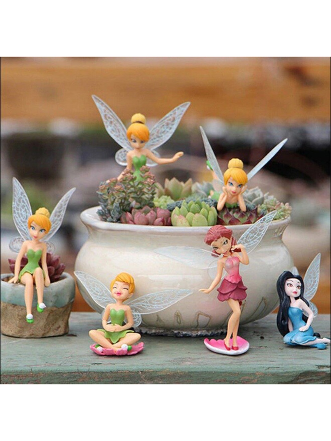 

CHOCOZONE 6 Pcs Miniature Fairy Princess Garden Decor, Multi