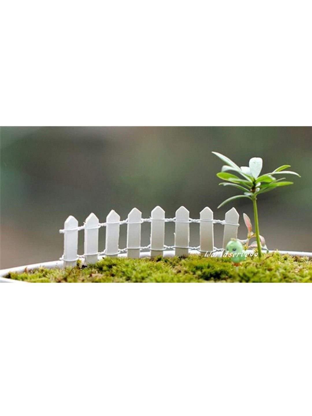 

CHOCOZONE White Pack of 12 Garden Miniature Fence Landscape Decoration