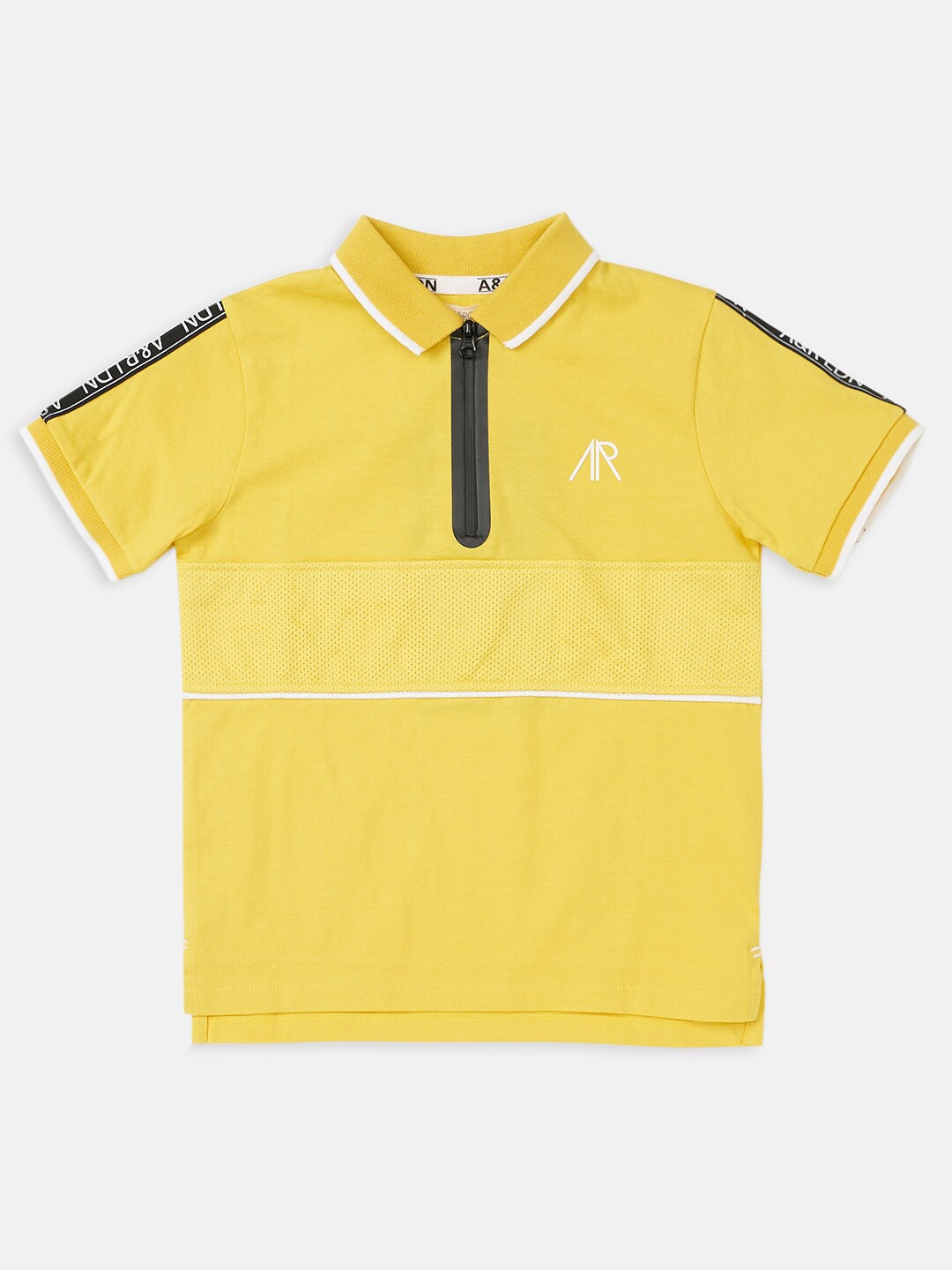

Angel & Rocket Boys Yellow Polo Collar Applique T-shirt