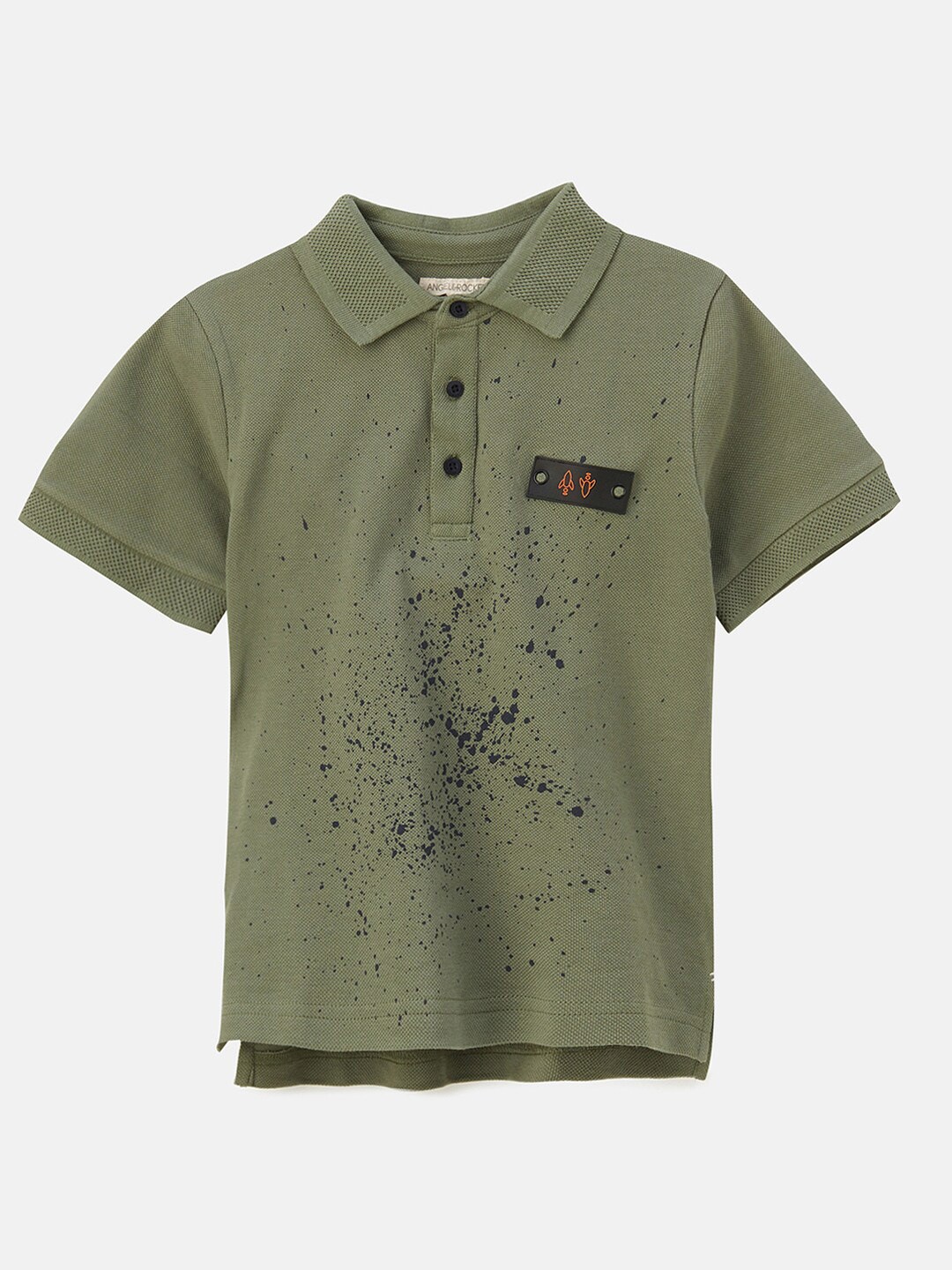 

Angel & Rocket Boys Green & artichoke Polo Collar T-shirt