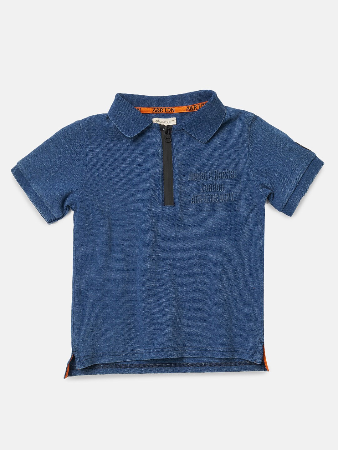 

Angel & Rocket Boys Blue Polo Collar T-shirt