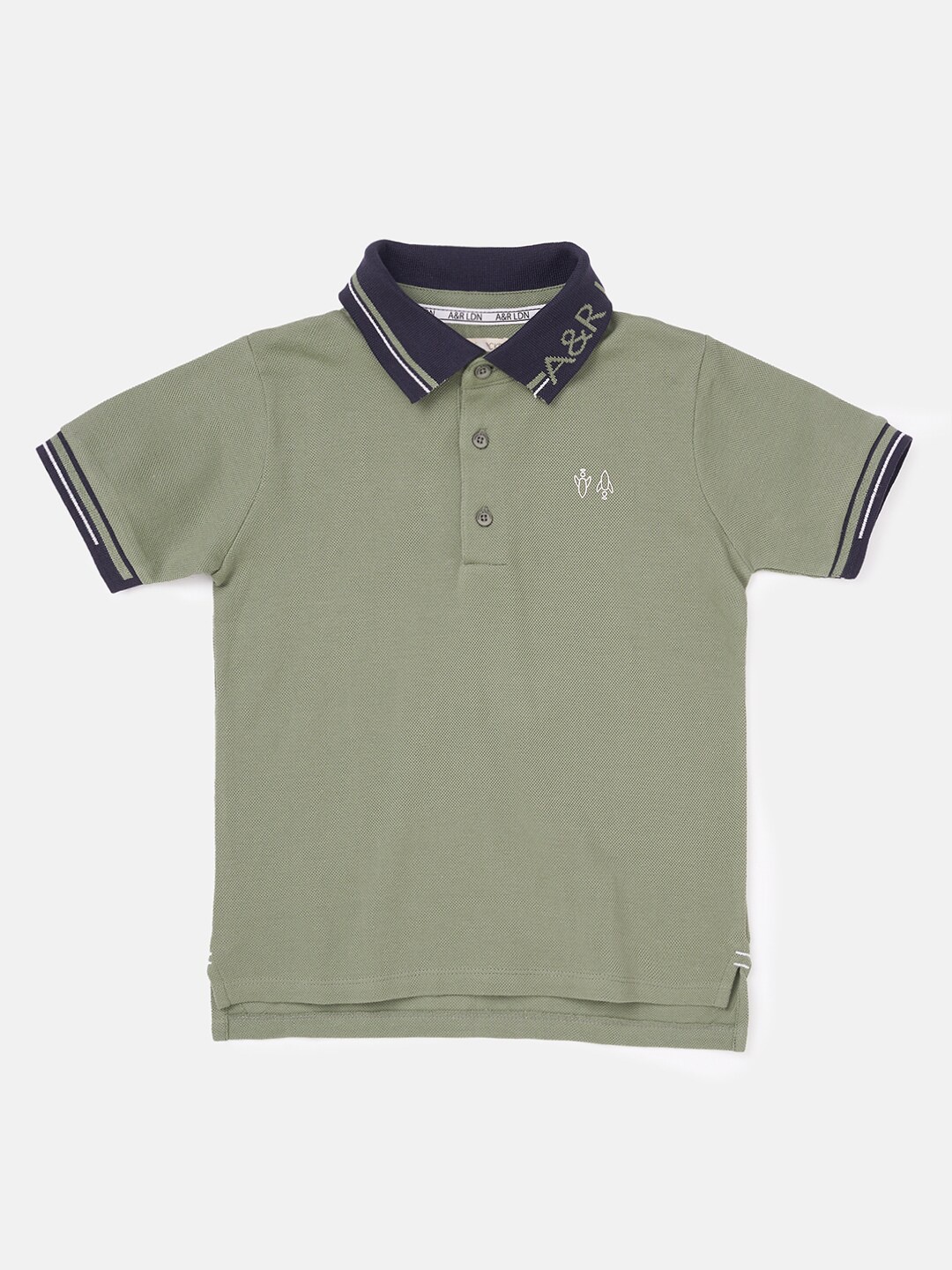 

Angel & Rocket Boys Green Polo Collar T-shirt