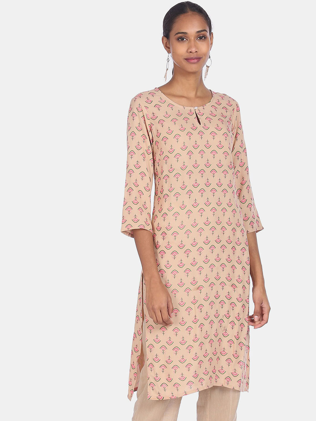 

Karigari Women Pink Ethnic Motifs Kurta