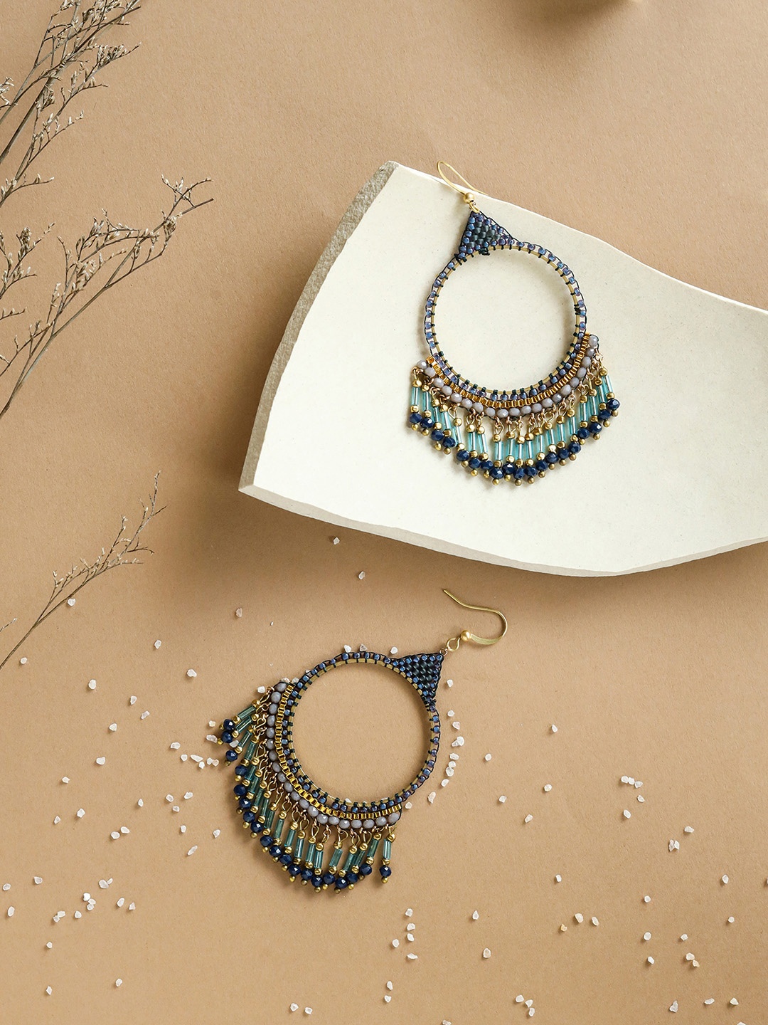 

W Blue Contemporary Drop Earrings
