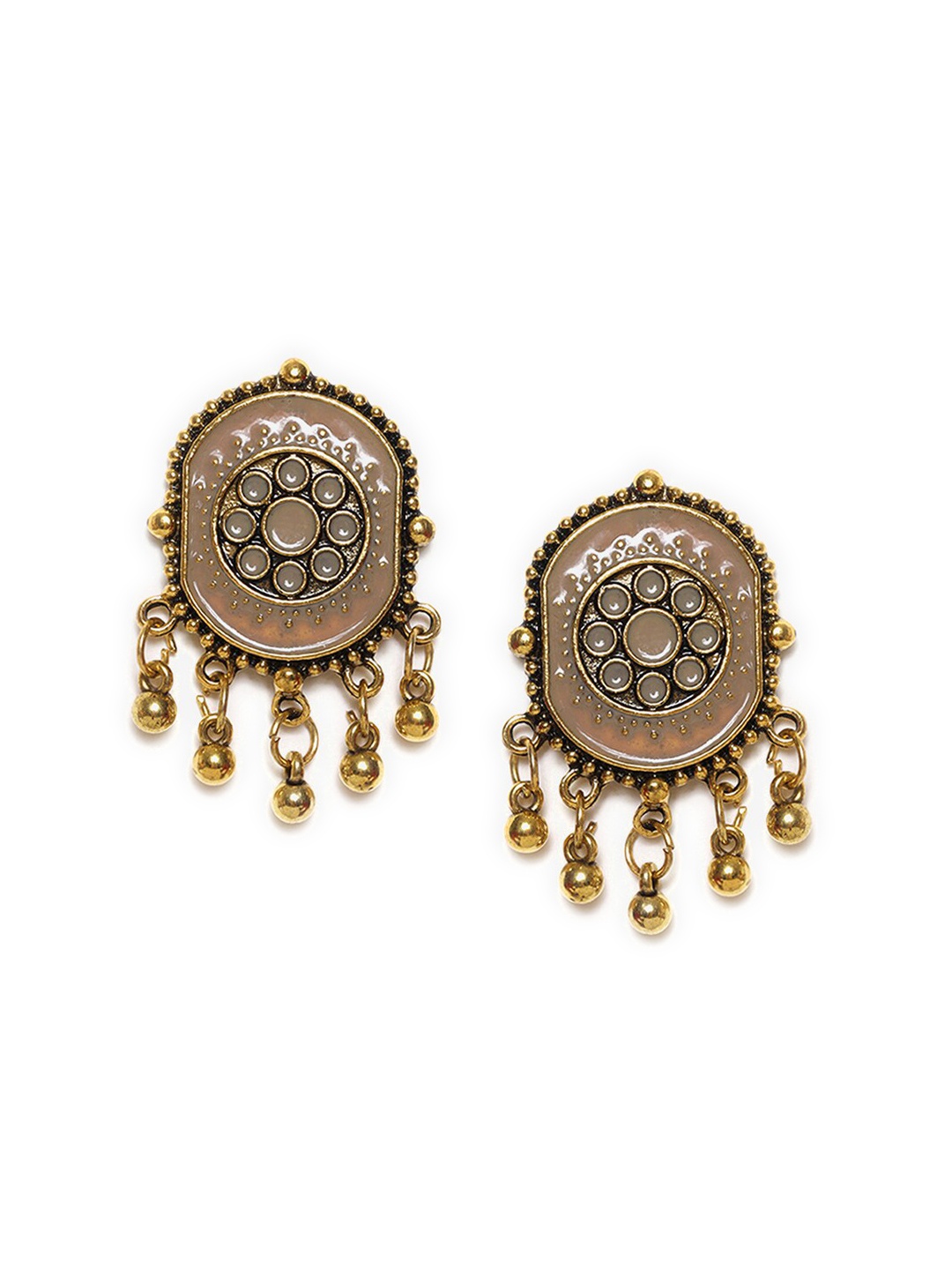 

W Brown Contemporary Studs Earrings
