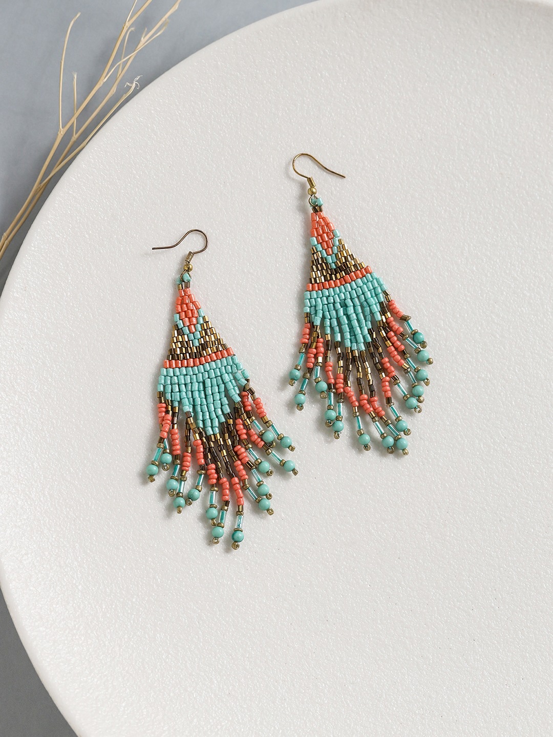

W Multicoloured Contemporary Drop Earrings, Multi