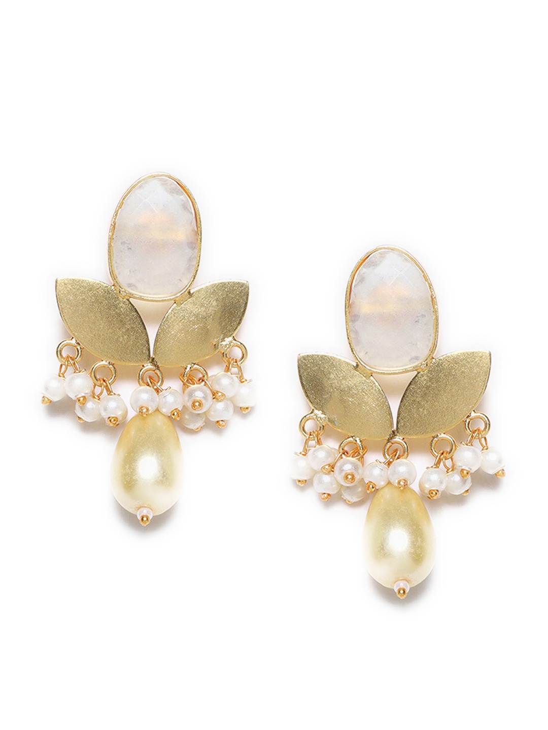 

W White Floral Drop Earrings
