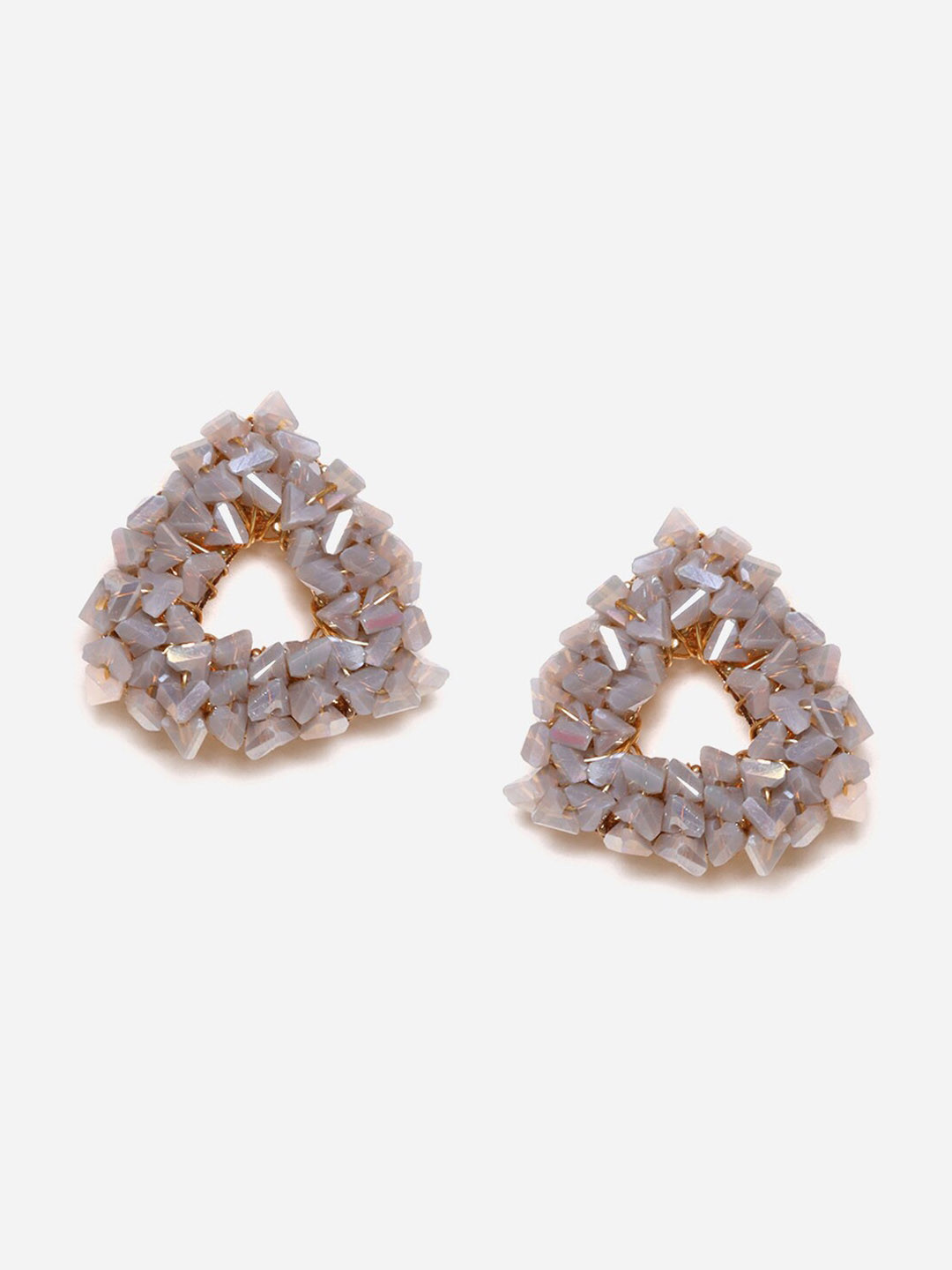 

W Grey Circular Studs Earrings