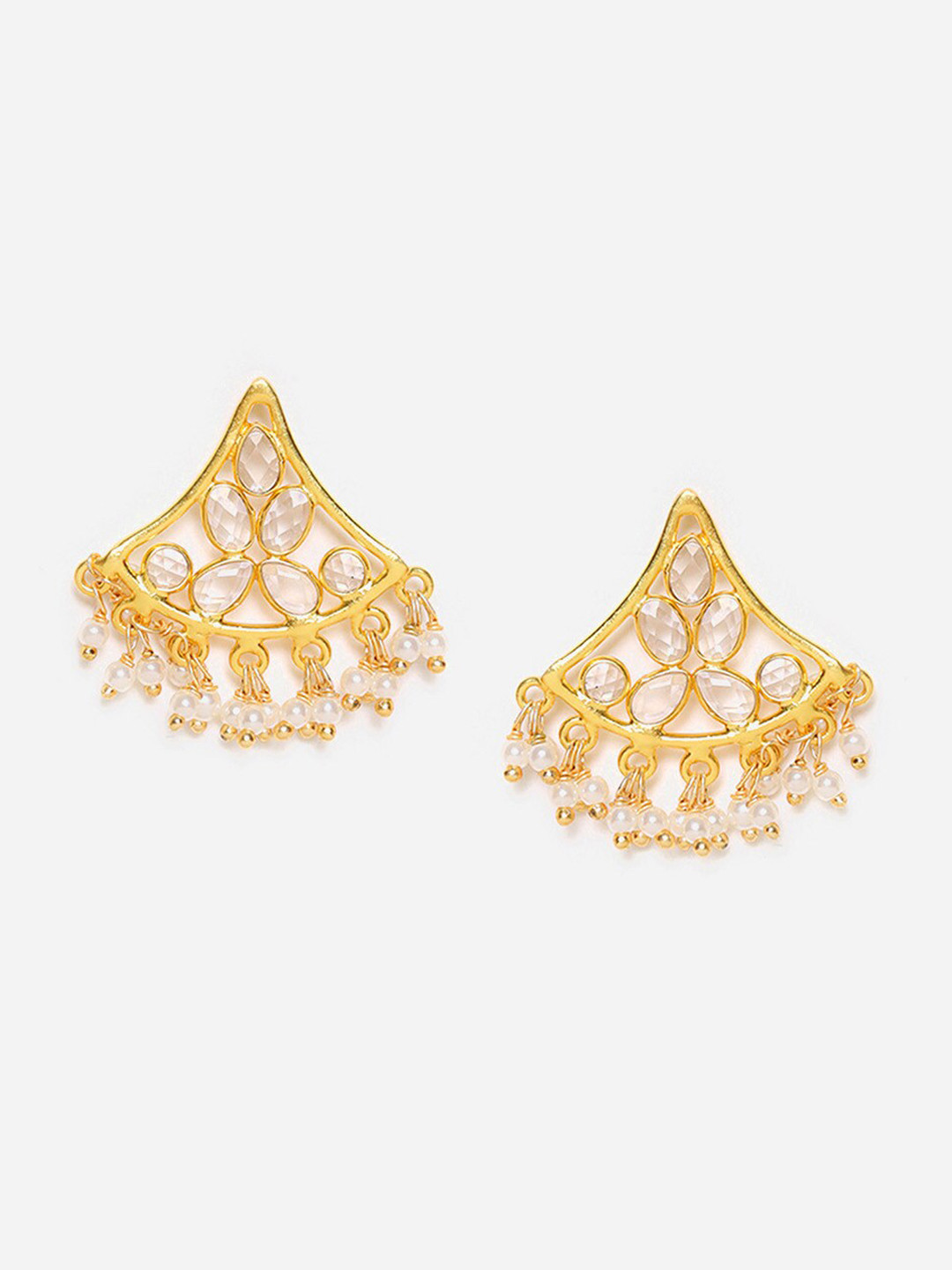 

W White Contemporary Studs Earrings