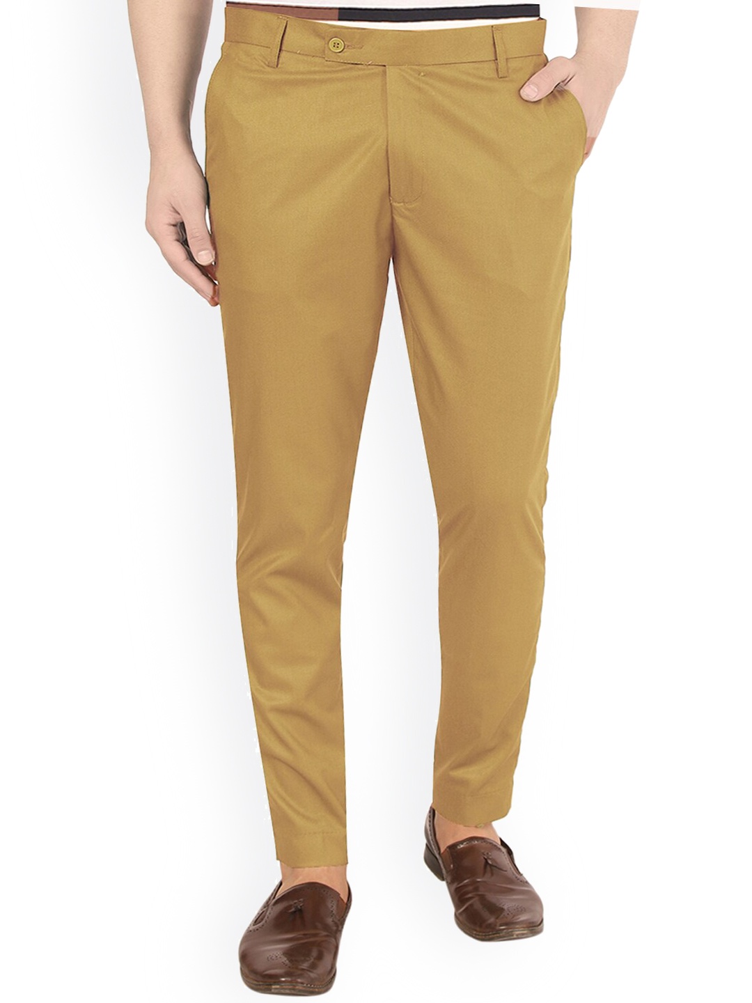 

AD & AV Men Brown Classic Easy Wash Trousers