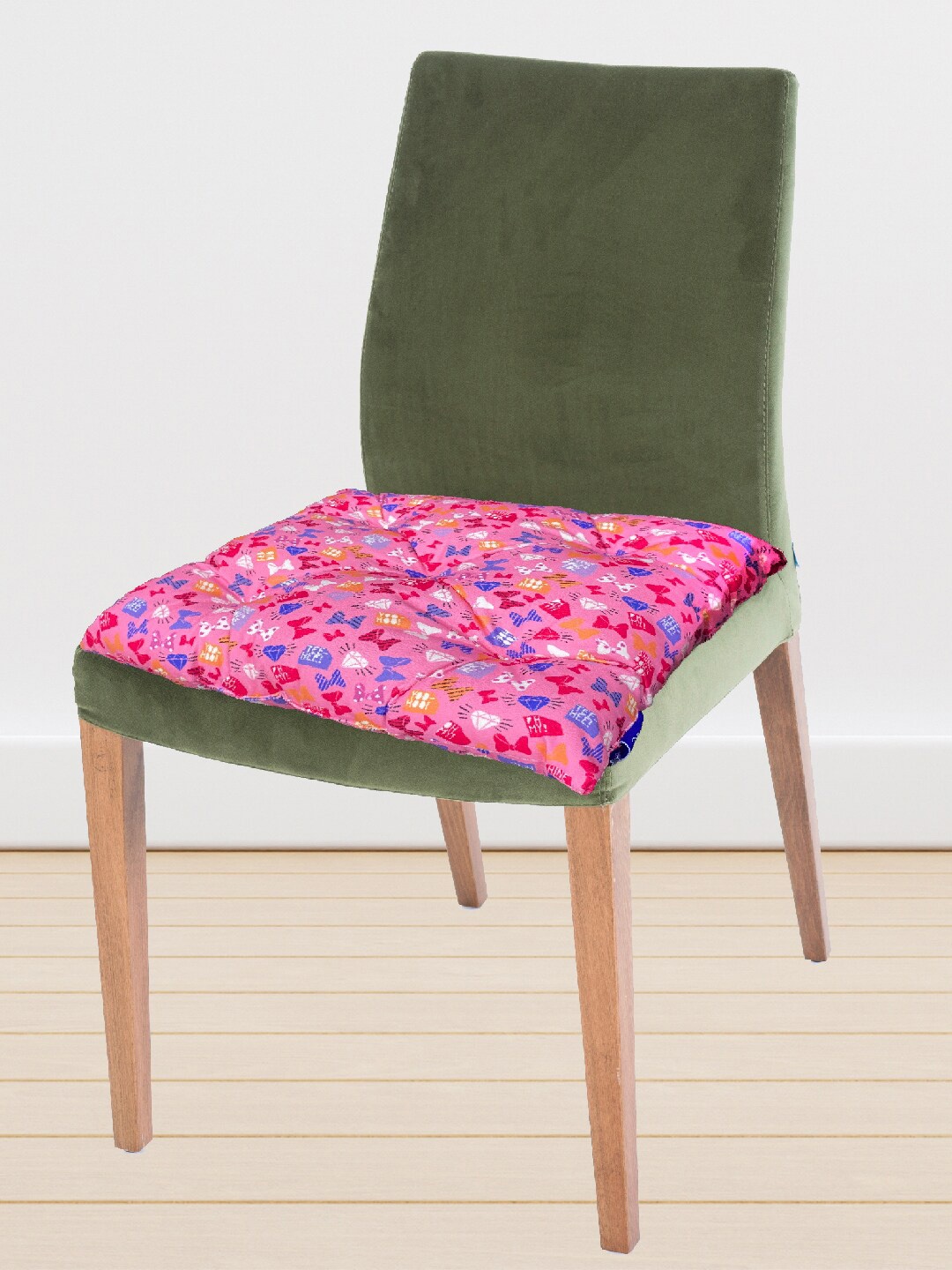

Disney Pink Printed Velvet Fabric Chair Pad