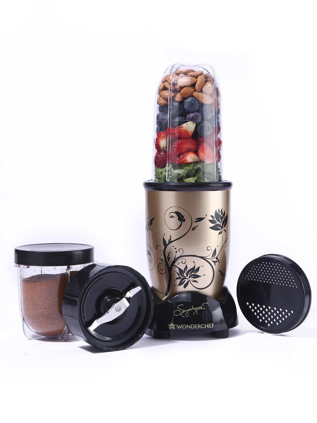 

Wonderchef Champagne 2 Jar Nutri-Blend Mixer Grinder & Blender 400 W