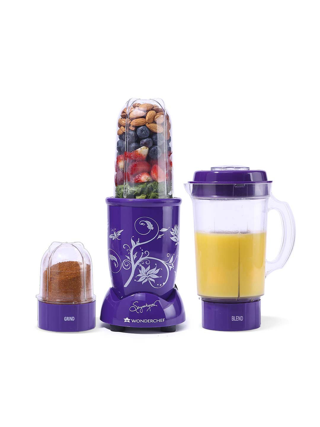 

Purple 3 Jar Nutri-blend Mixer Grinder & Blender 500 W