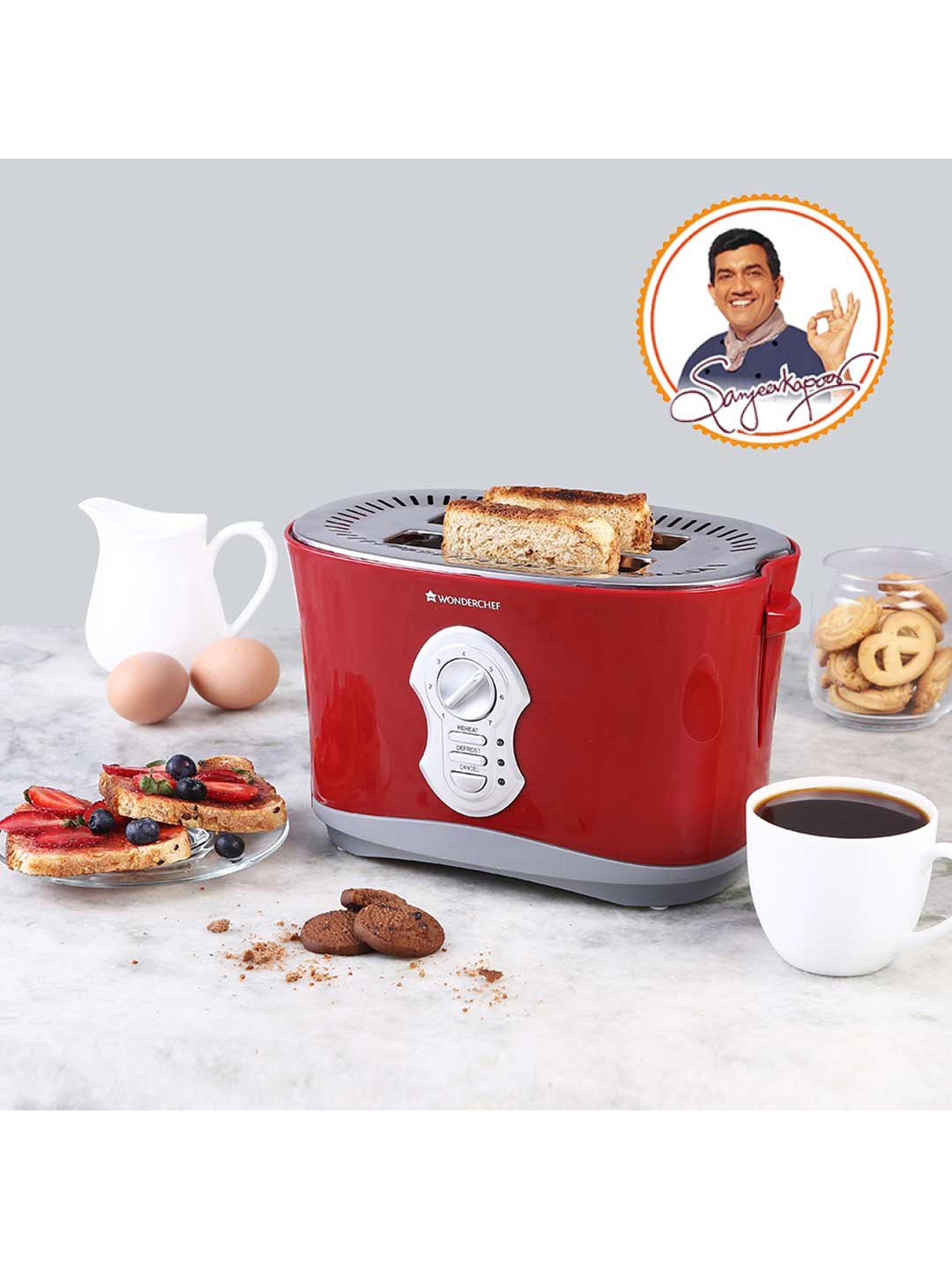 

Wonderchef Red Crimson Edge Slice Toaster Plus