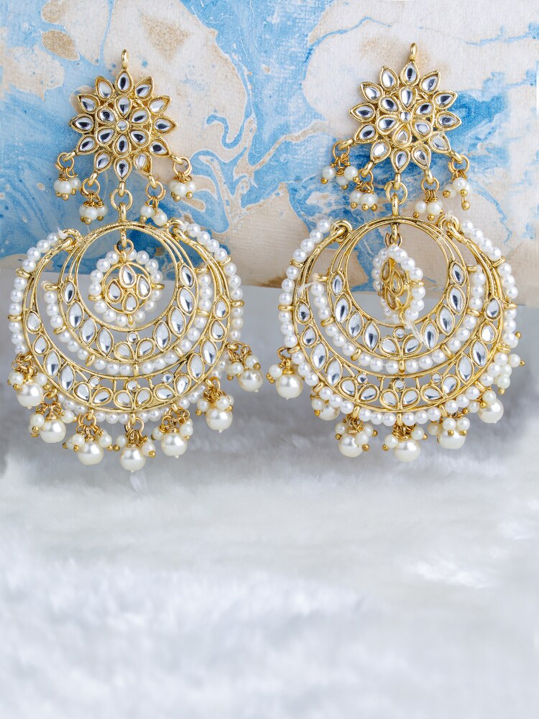 

BARSANO Gold-Toned Classic Drop Earrings