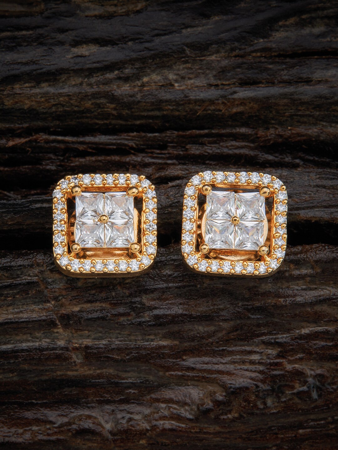 

Kushal's Fashion Jewellery White Square Studs Earrings