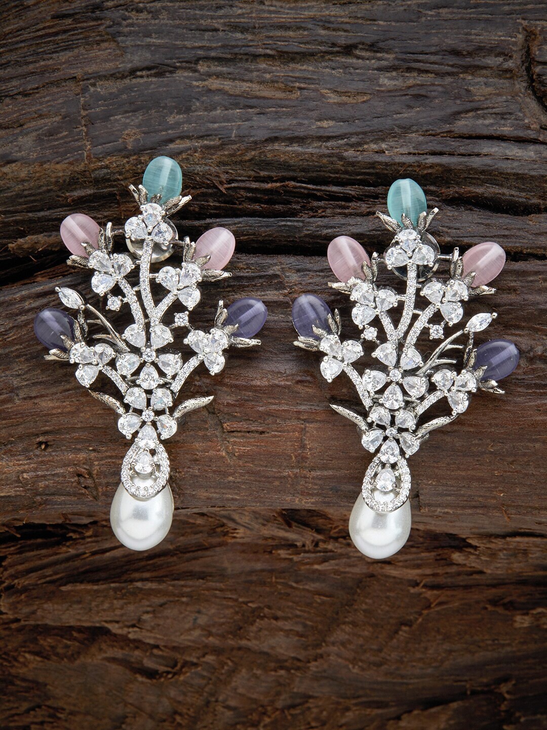 

Kushal's Fashion Jewellery Multicoloured Floral Drop Earrings, Multi