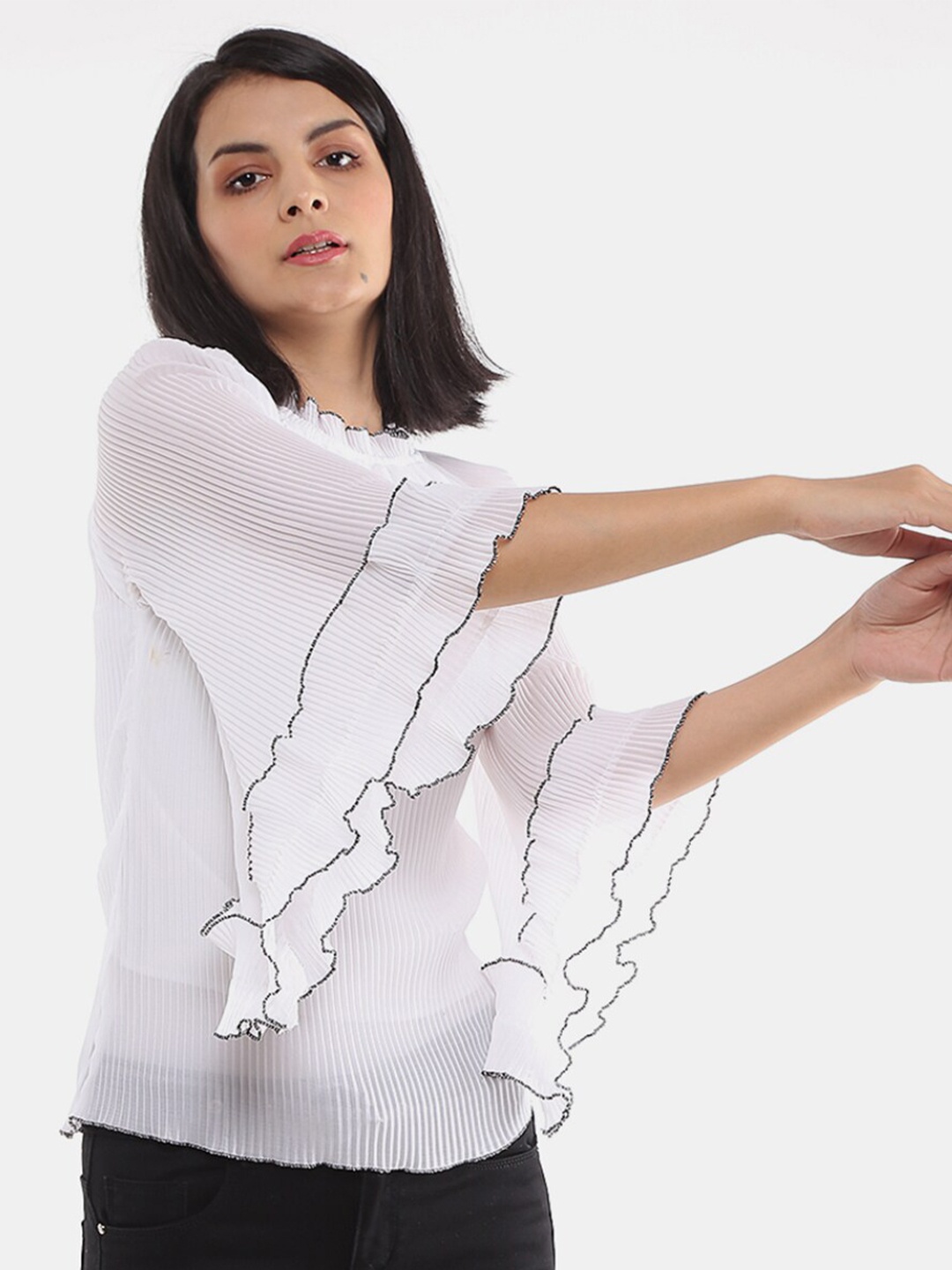 

V-Mart Women White Solid Top