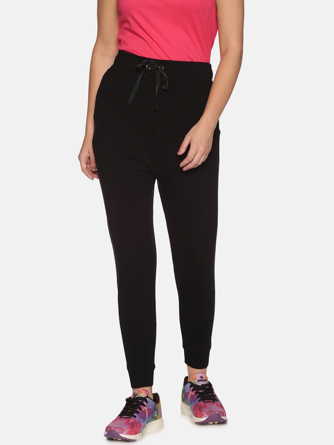 

BEVERLY BLUES Women Black Solid Pure Cotton Joggers