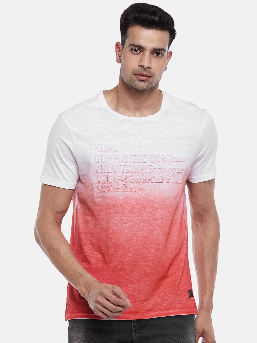 

People Men Red Printed T-shirt